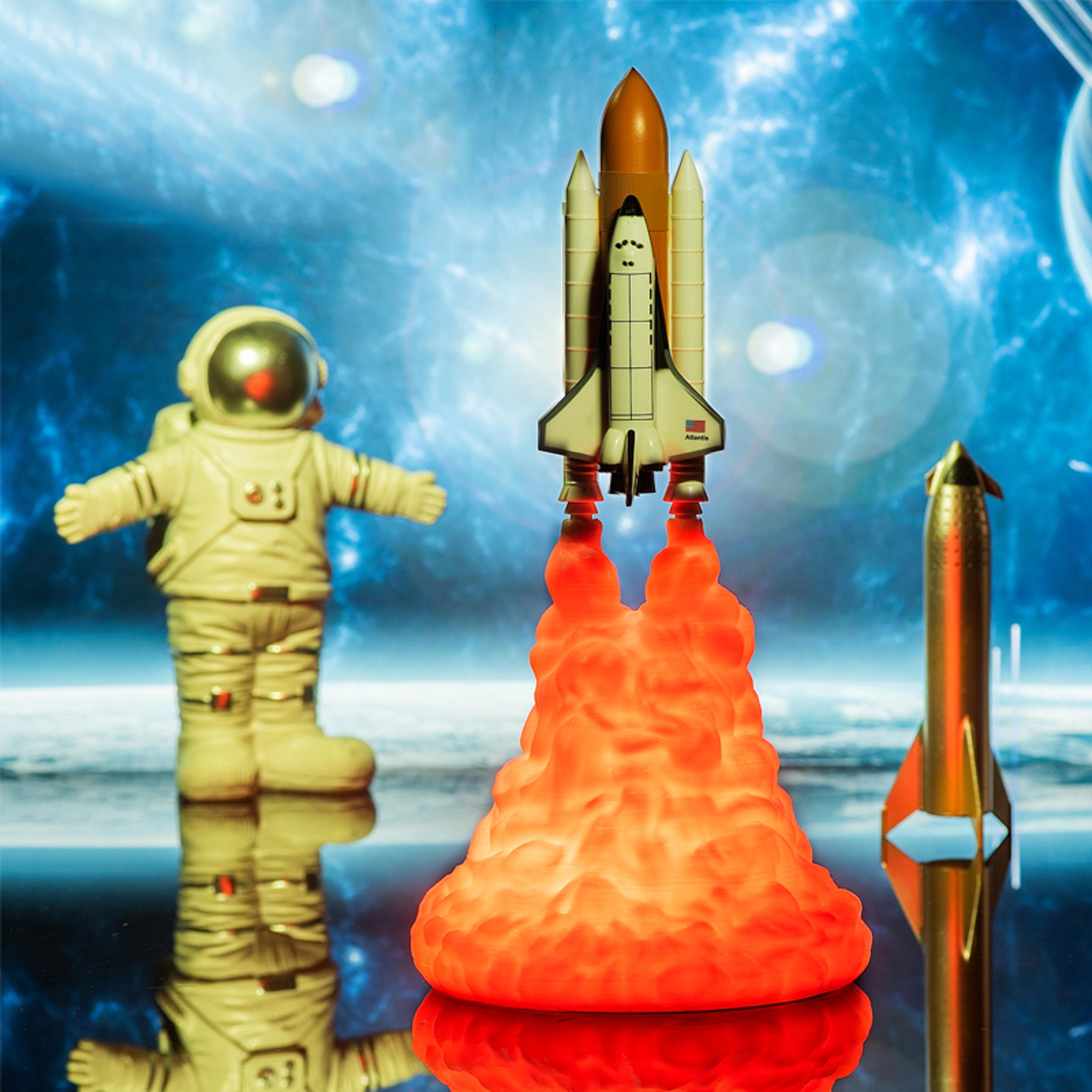 LED Night Light Space Shuttle Rocket Lamp USB Rechargeable Decor Gift 1