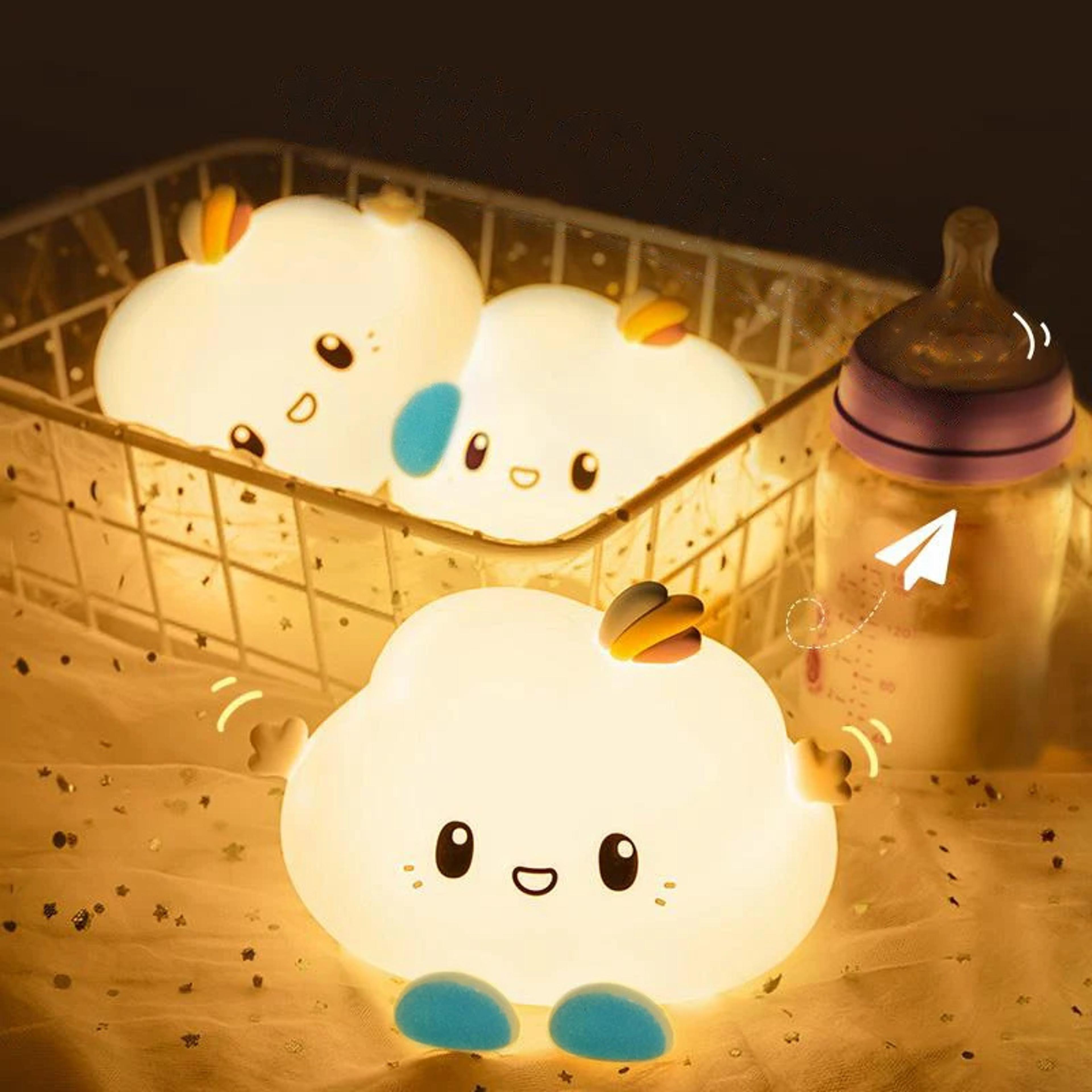 Cute Cloud Night Light For Kids Bedroom Soft Glow Bedside Lamp 4