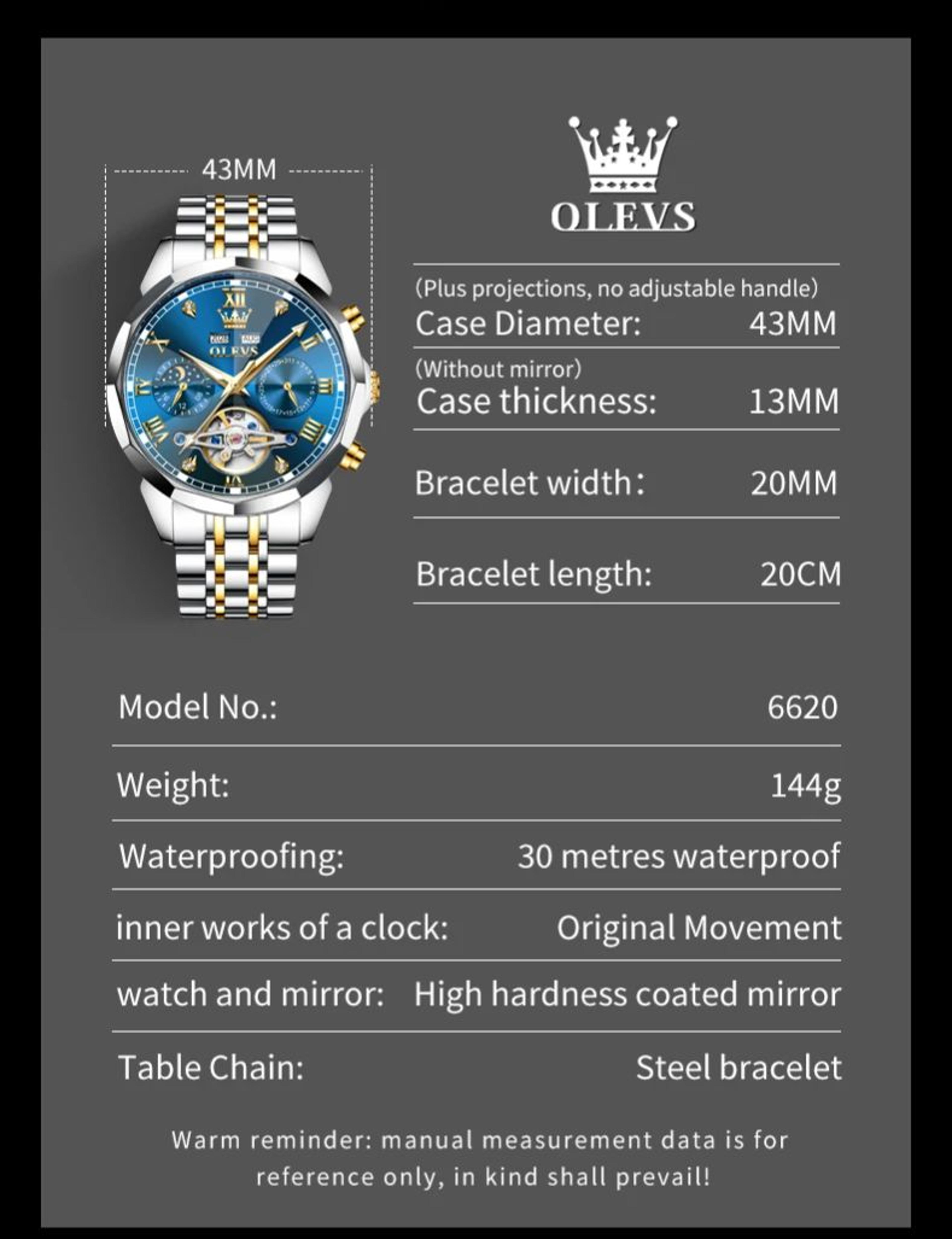 Luxury Mens Automatic Skeleton Watch With Moon Phase And Stainless Steel Bracelet 4