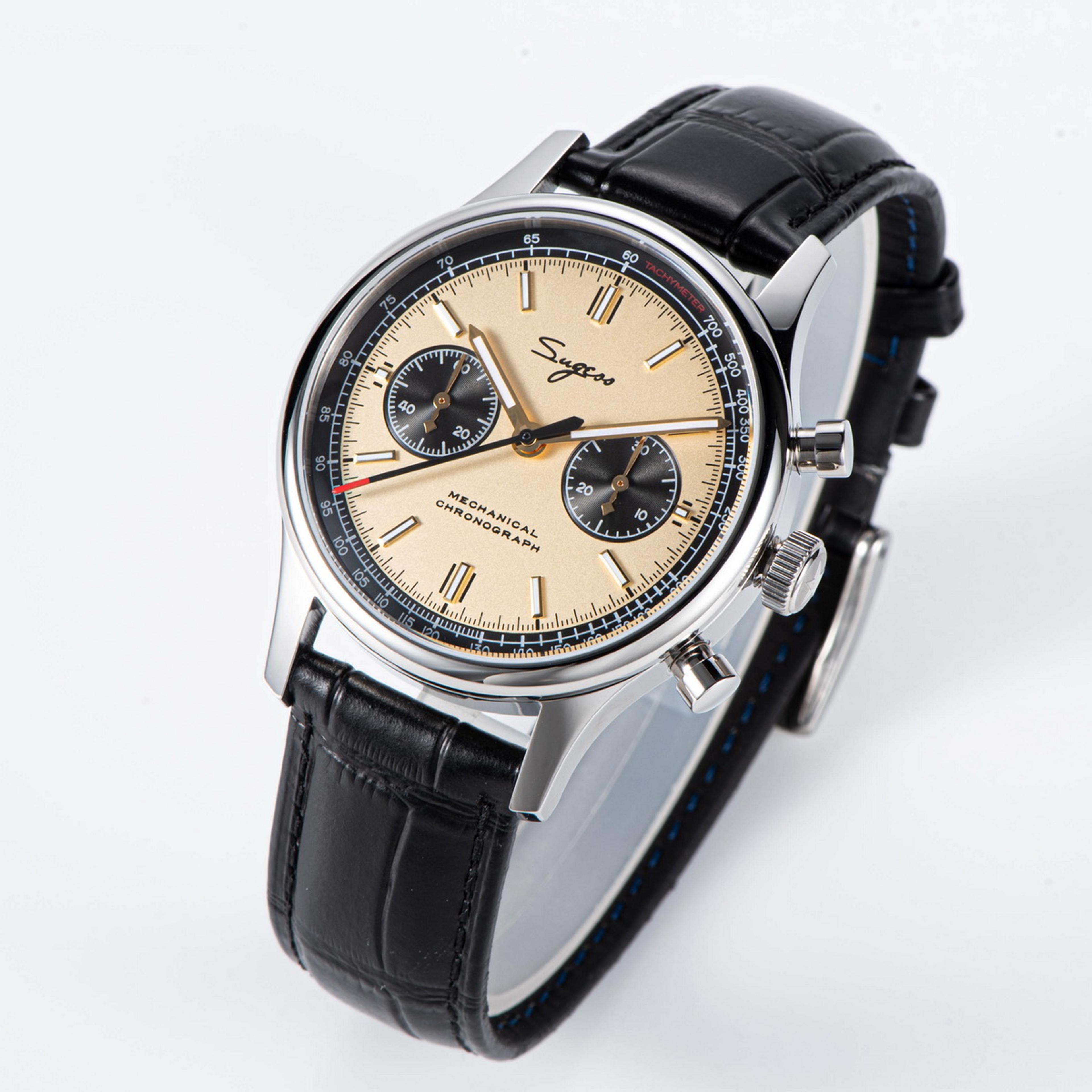 Mechanical Chronograph Panda Watch Men Sapphire Automatic Air Force Style Wristwatch 2