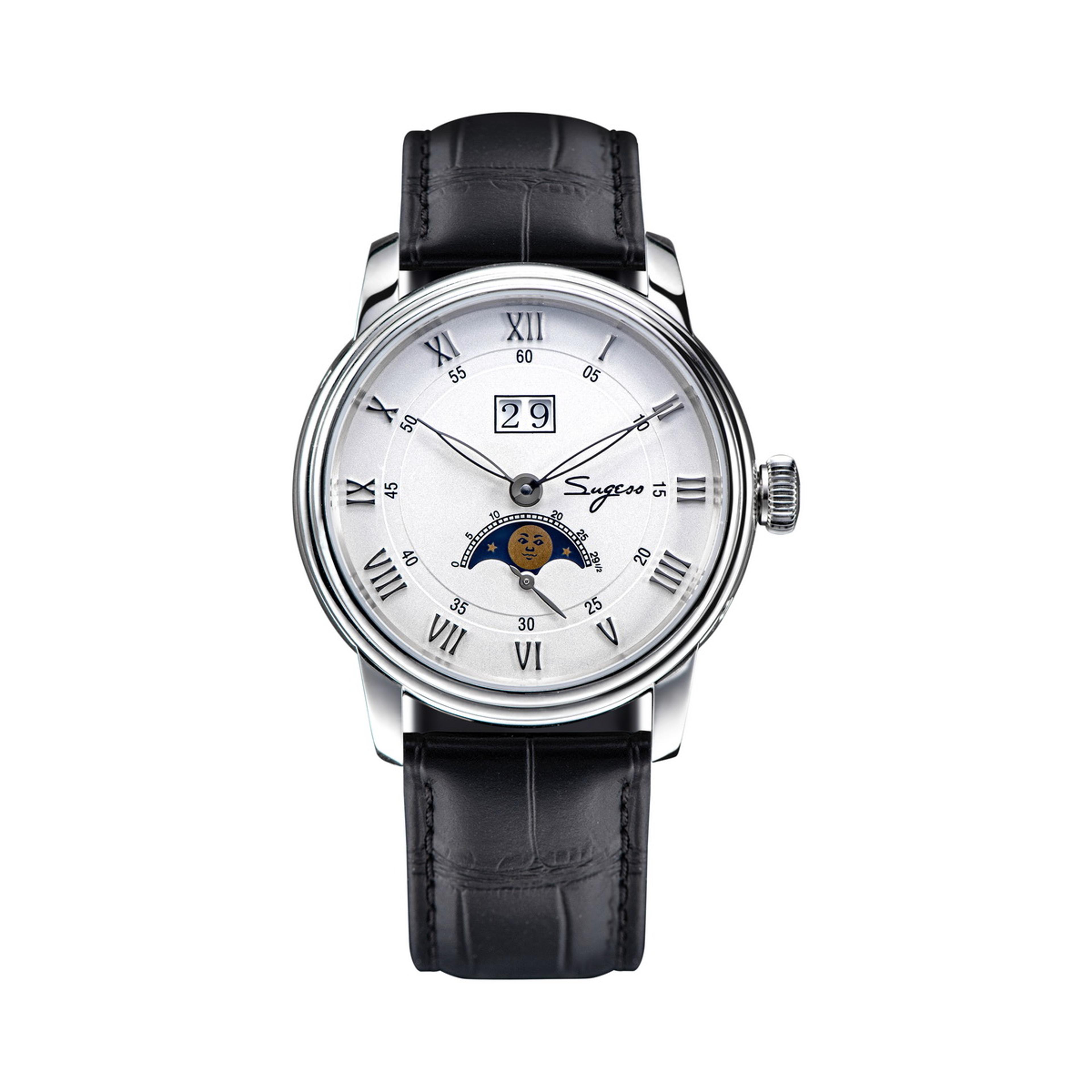 Automatic Mechanical Watch With Seagull Movement Blue Sandstone Dial 13