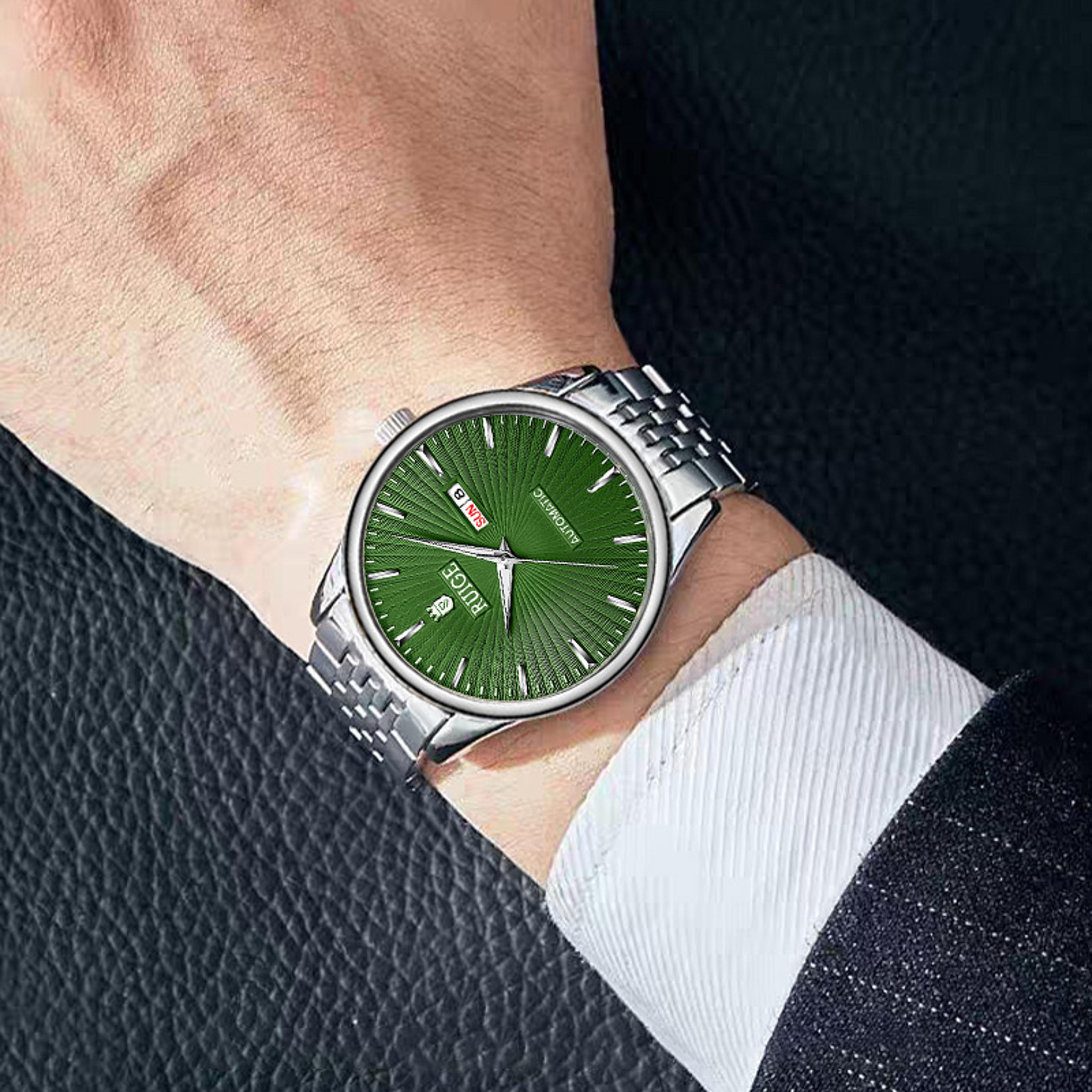 Automatic Mechanical Watch For Men With Dual Calendar Stainless Steel Design 5