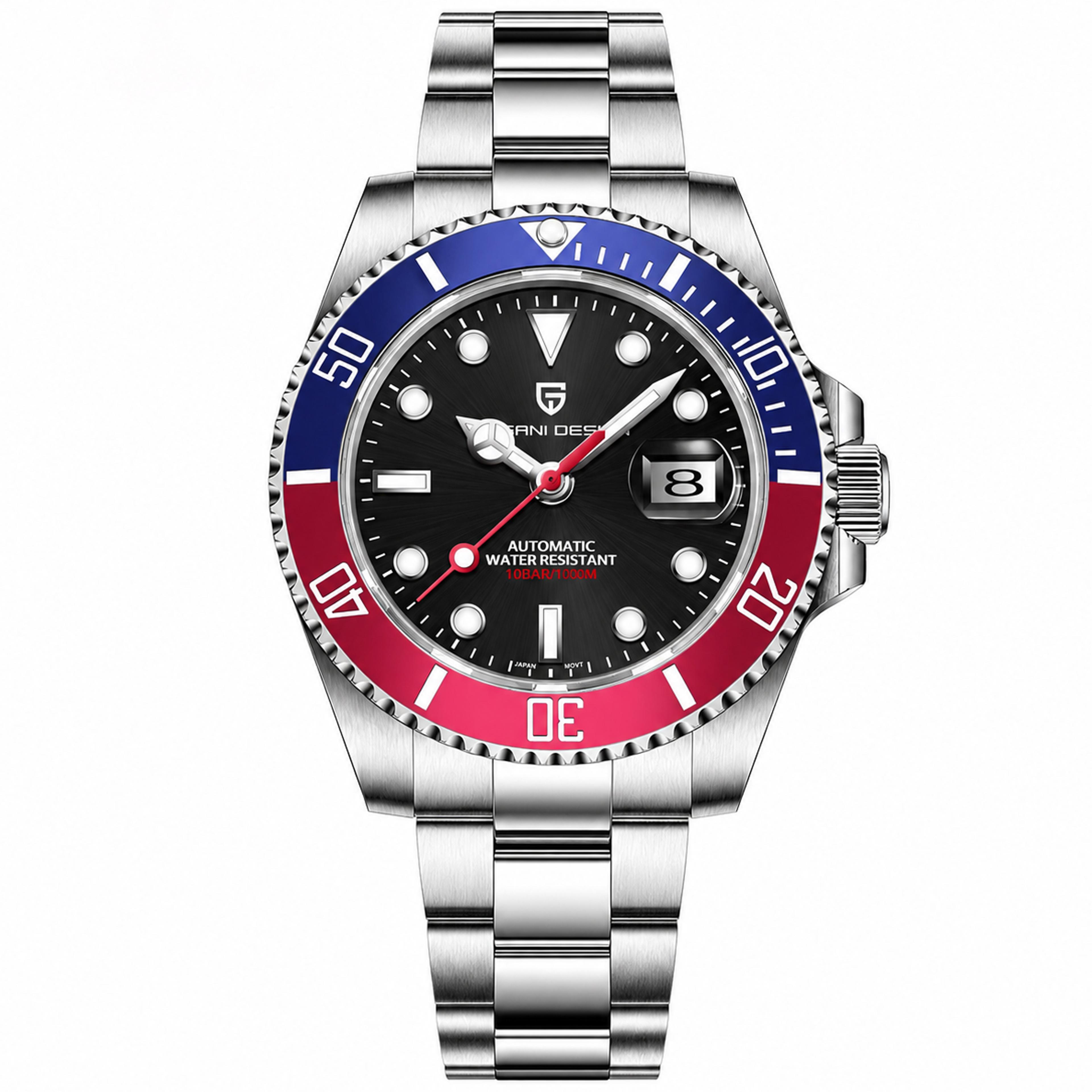 Automatic Mechanical Stainless Steel Waterproof Men Watch 9