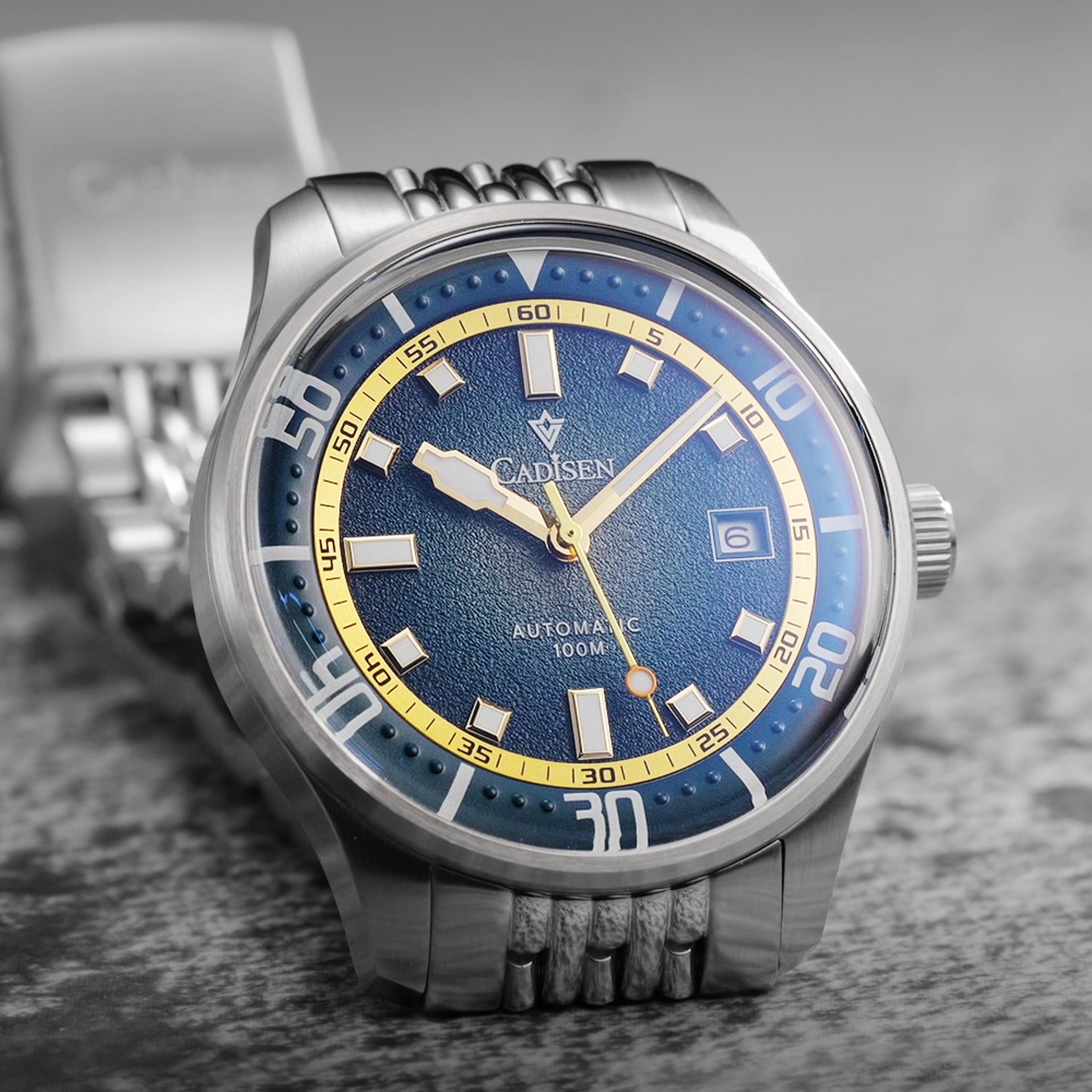 automatic silver mechanical watch with movement waterproof business casual mens watch