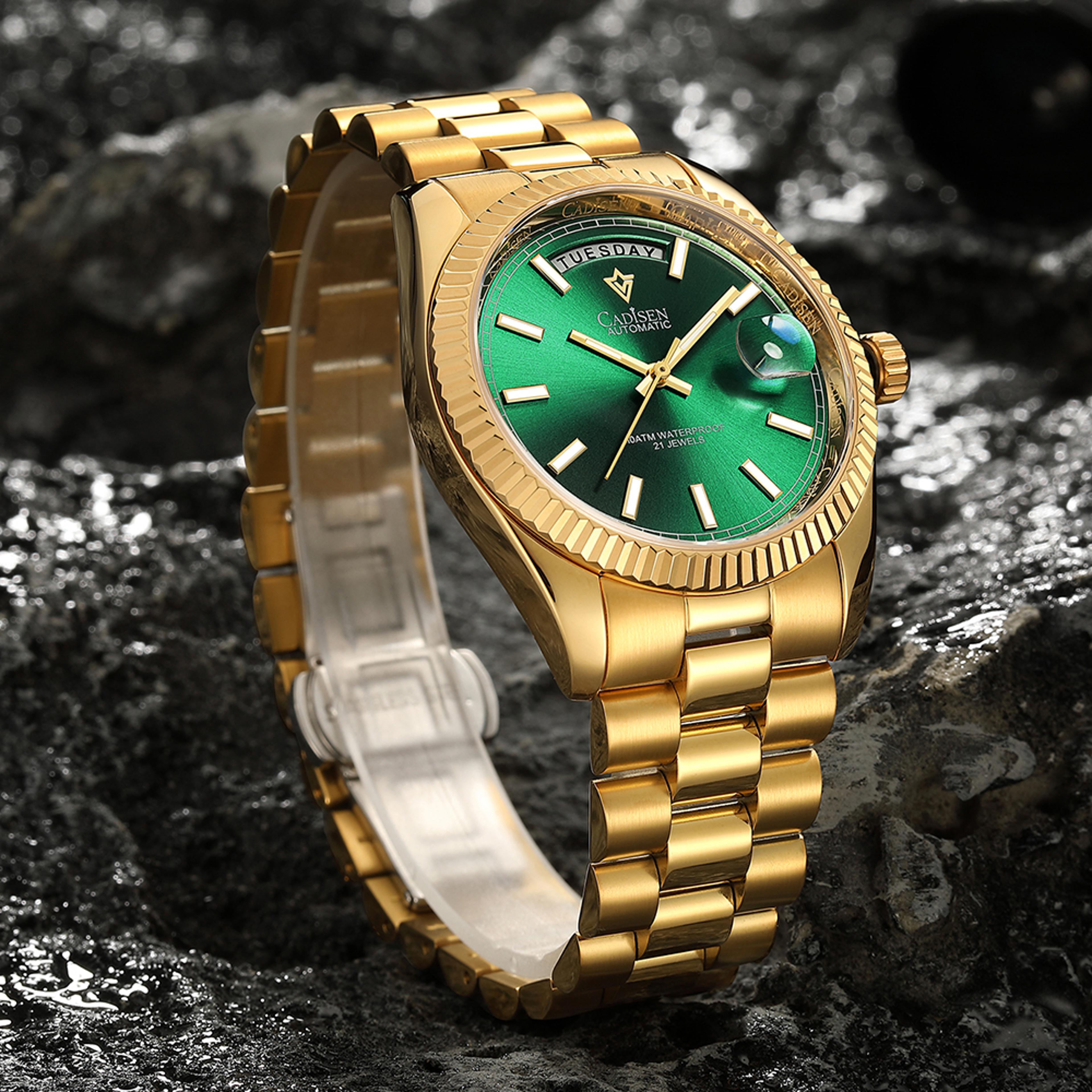 luxury automatic mechanical men watch with sapphire glass premium wristwatch