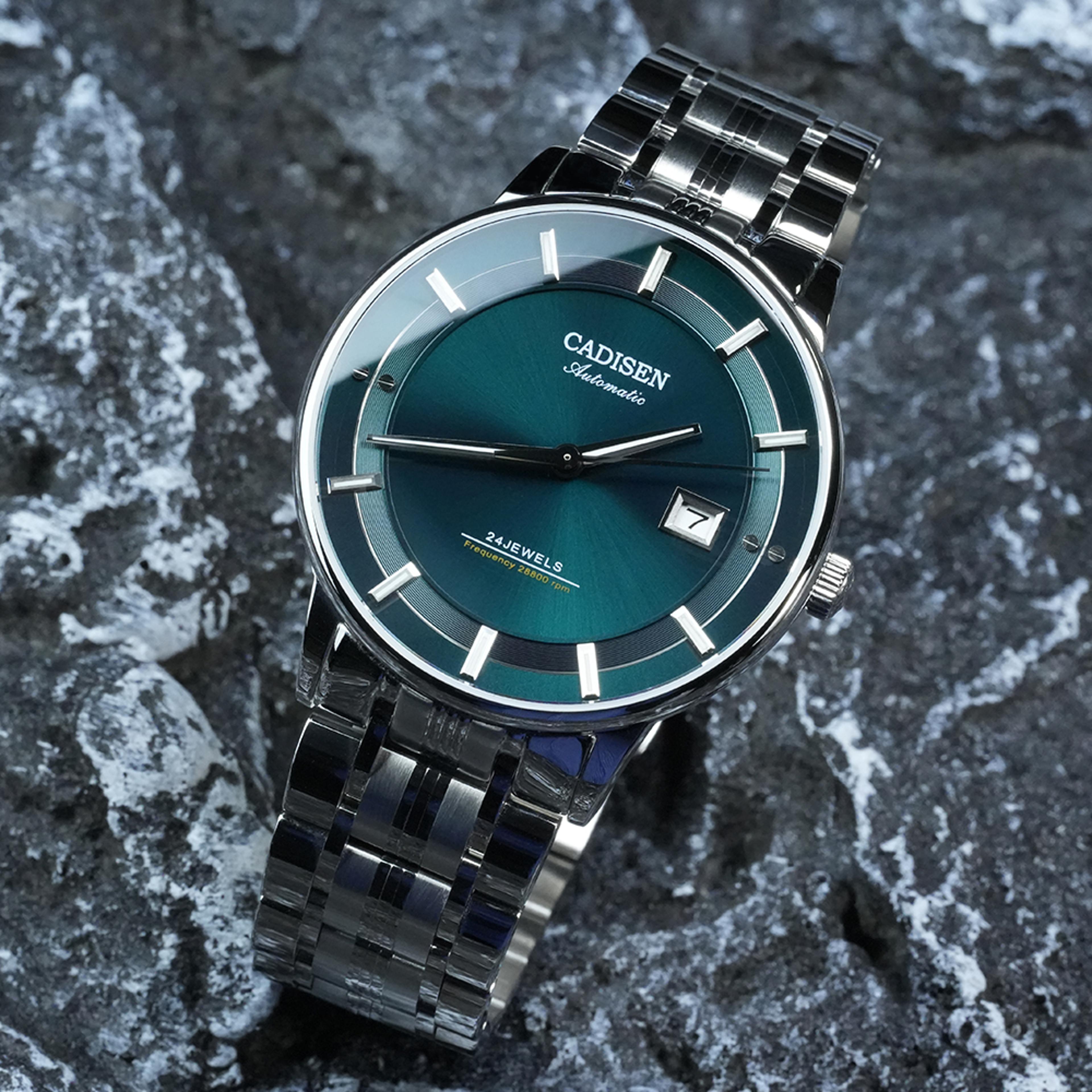 ultra thin luxury automatic watch with sapphire crystal movement