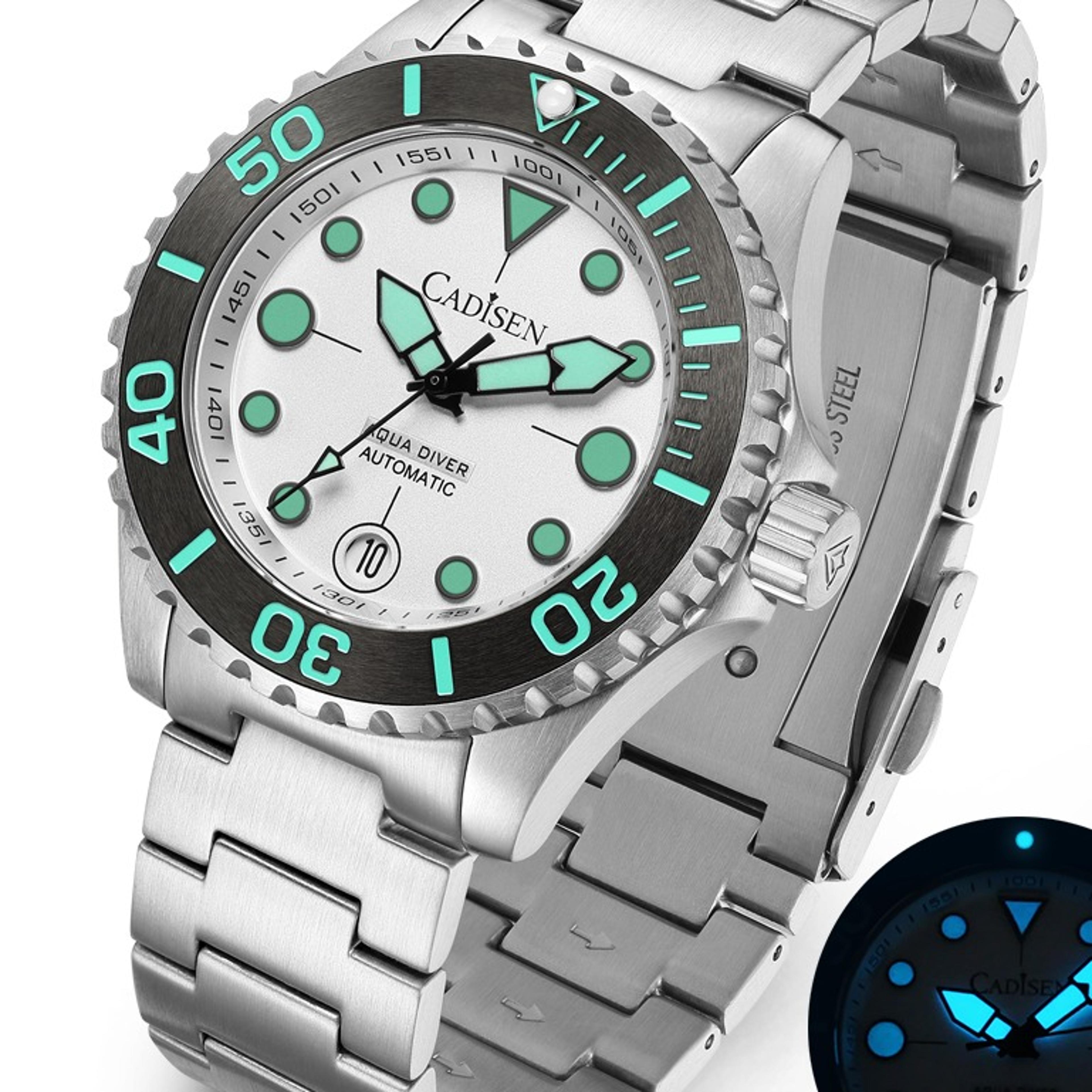luxury men automatic mechanical watch movement waterproof luminous wristwatch