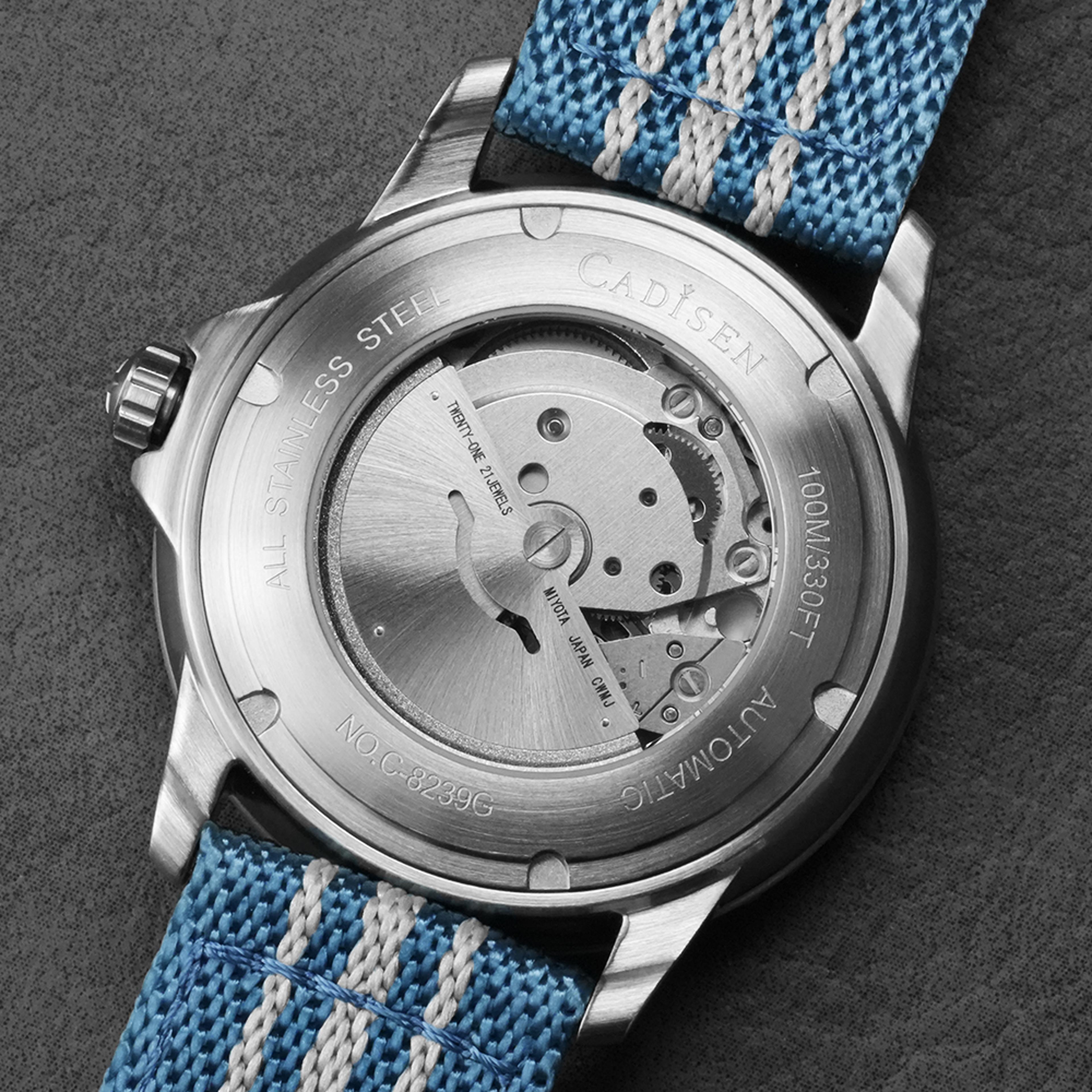 Automatic Mechanical Watch Men Canvas Strap Luminous Waterproof Luxury Wristwatch 1