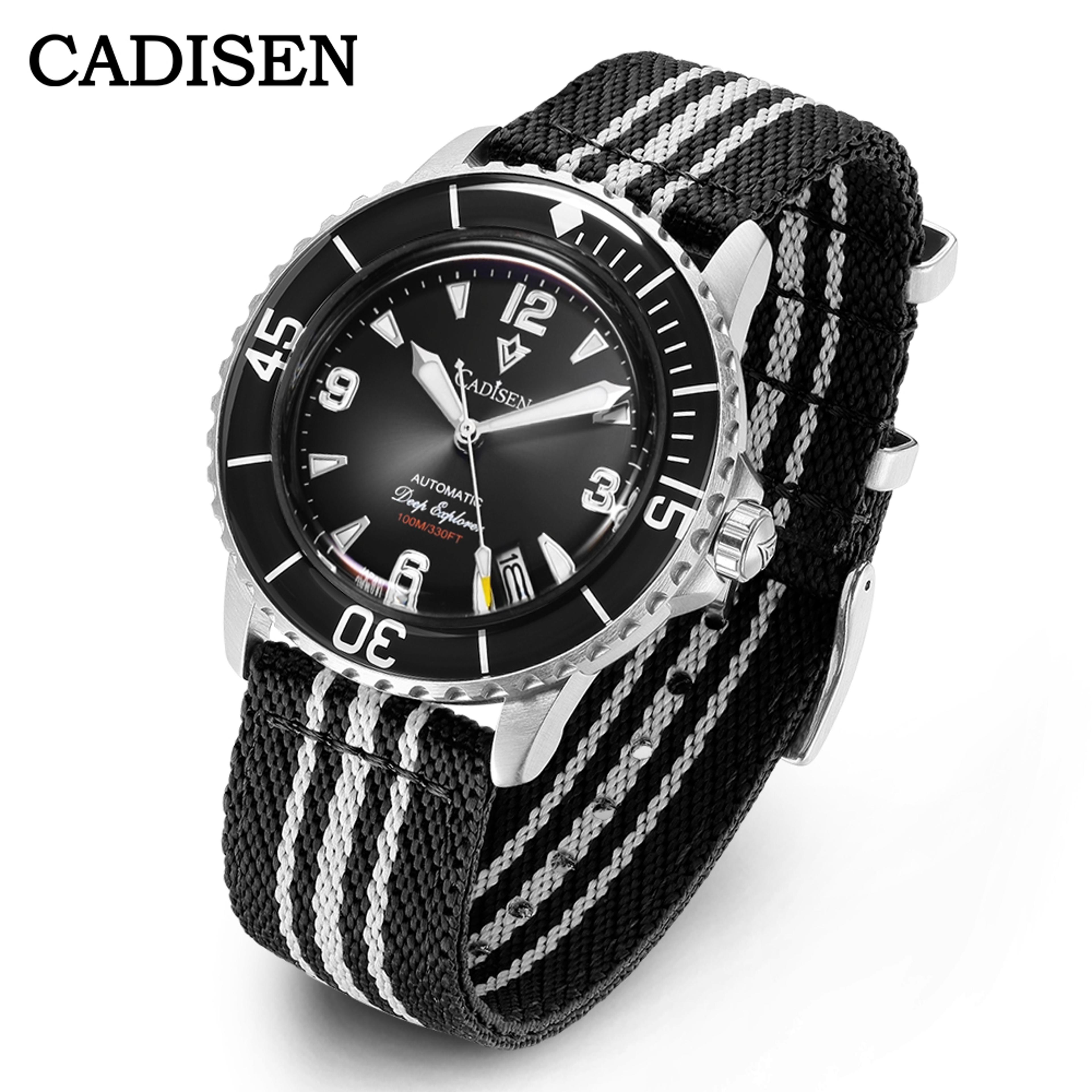 Automatic Mechanical Watch Men Canvas Strap Luminous Waterproof Luxury Wristwatch 6