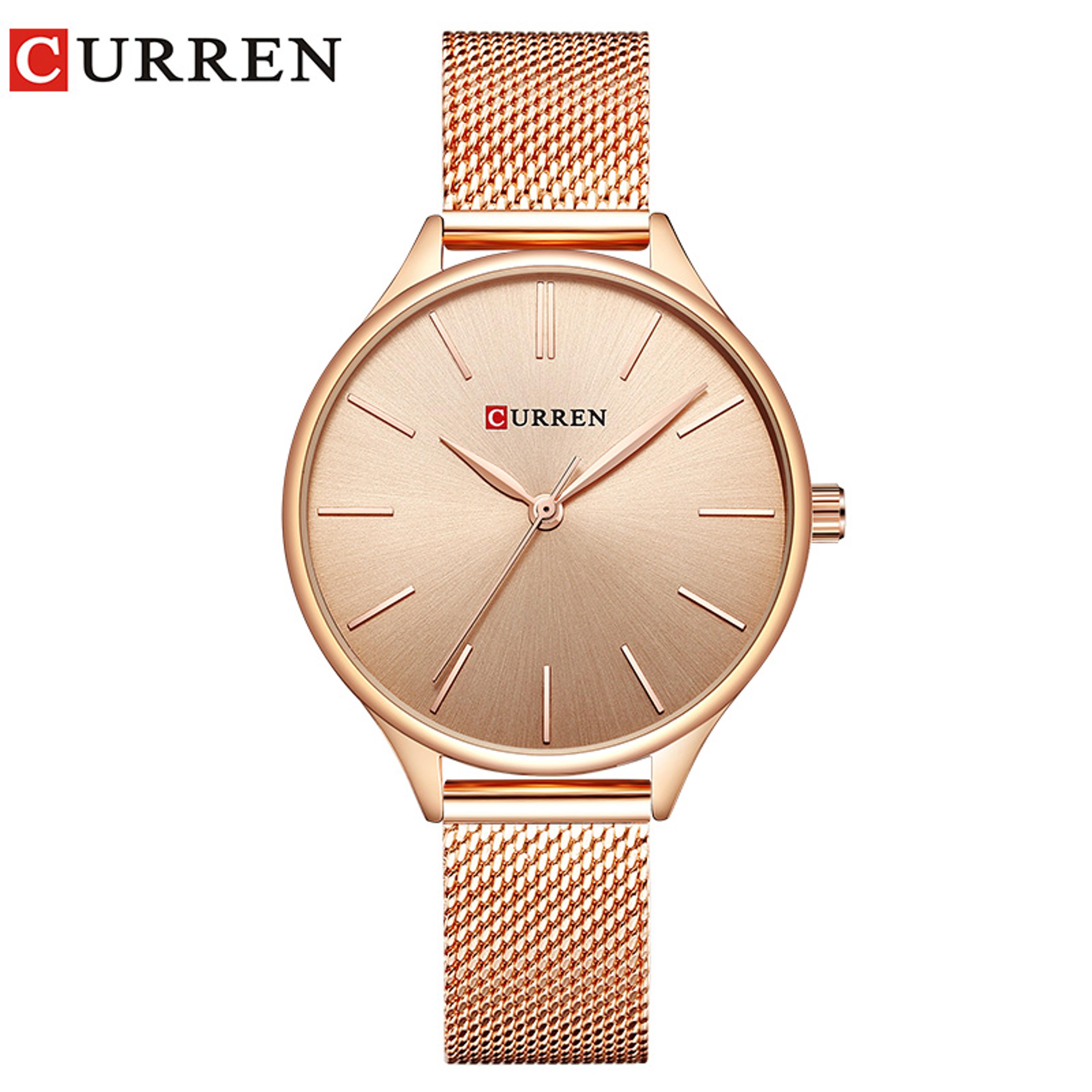 Ultra Thin Ladies Quartz Watch With Waterproof Mesh Strap Fashion Wristwatch 7