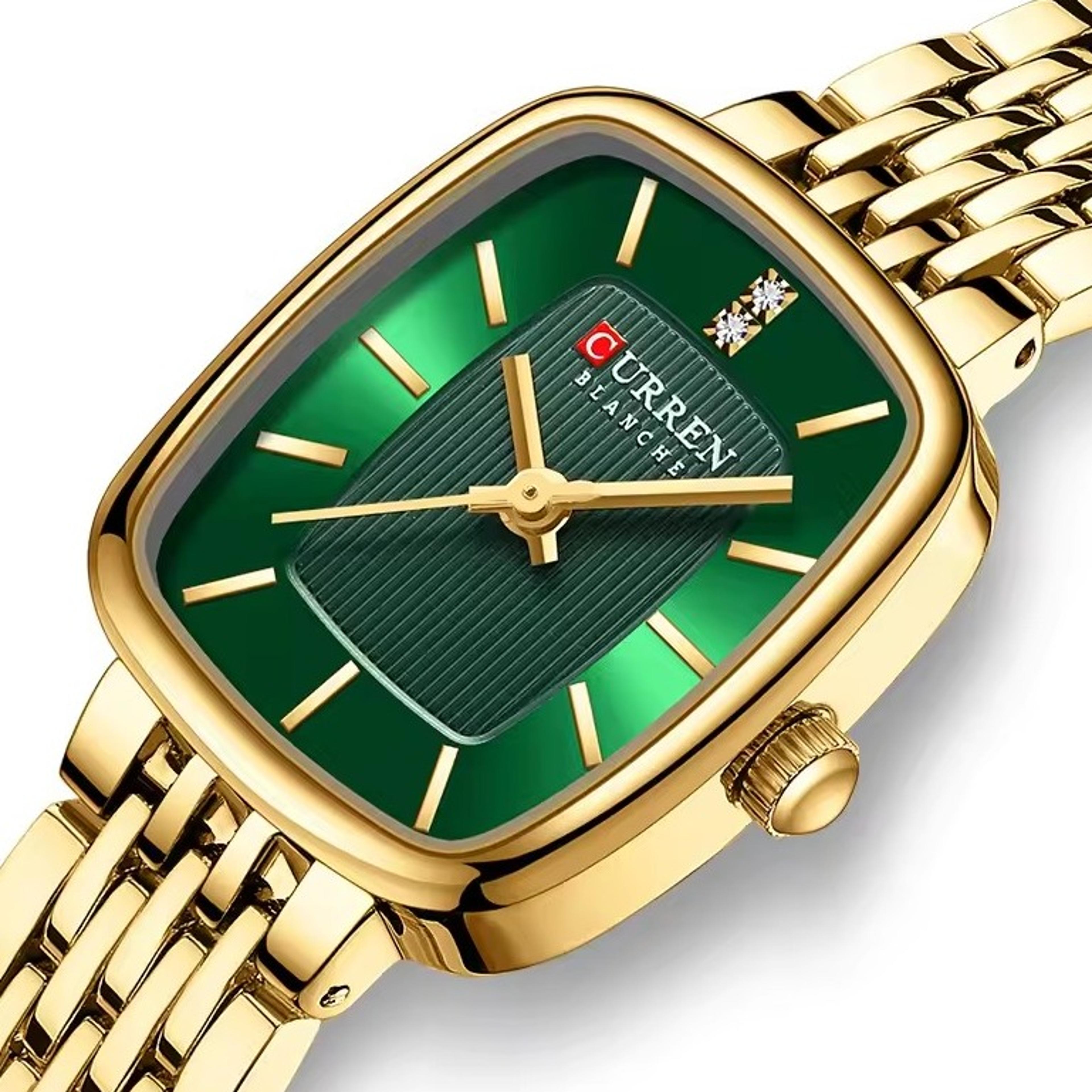 minimalist square quartz watch for ladies with stainless steel strap waterproof design