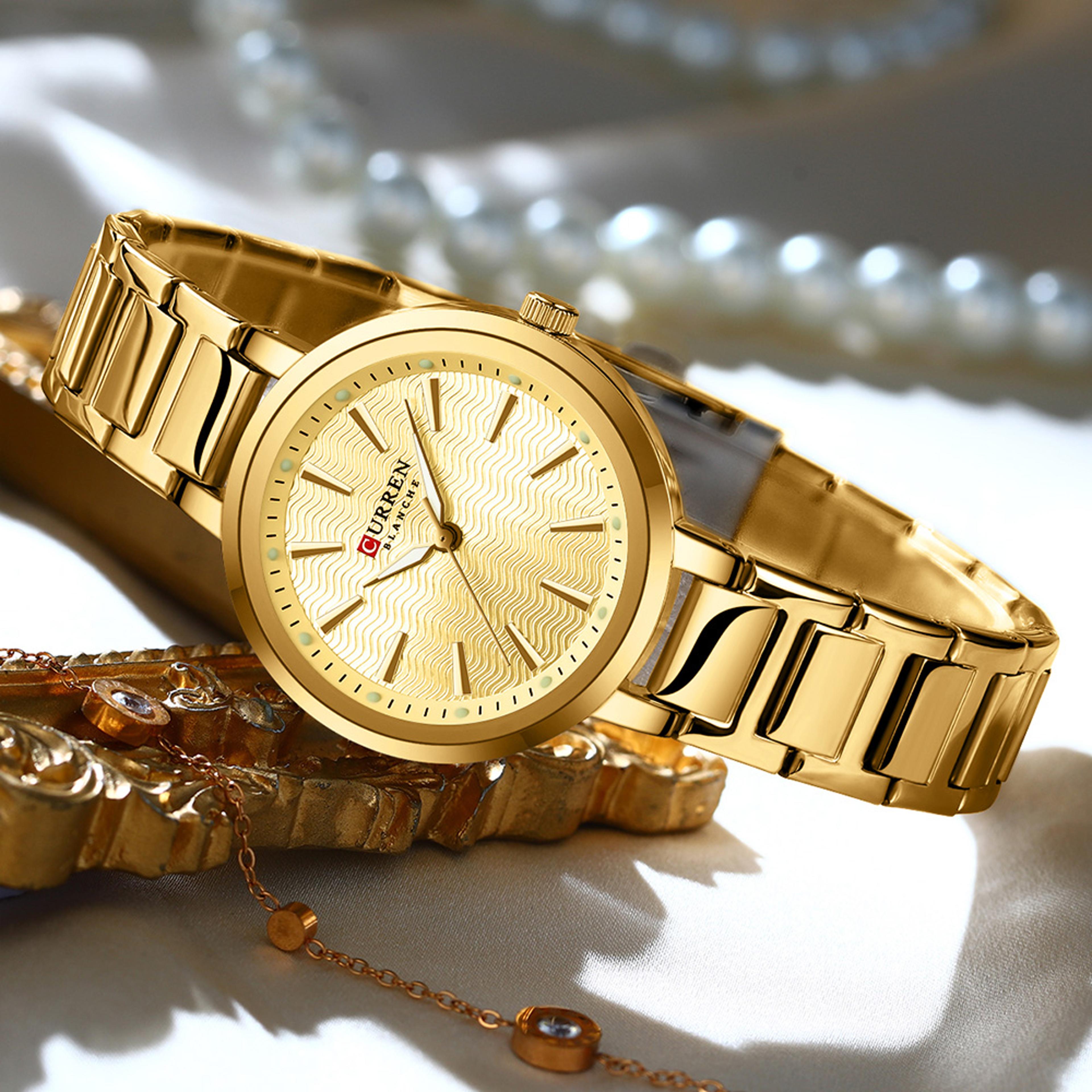 Elegant Womens Water Ripple Dial Fashion Ladies Watch With Gift Box 2