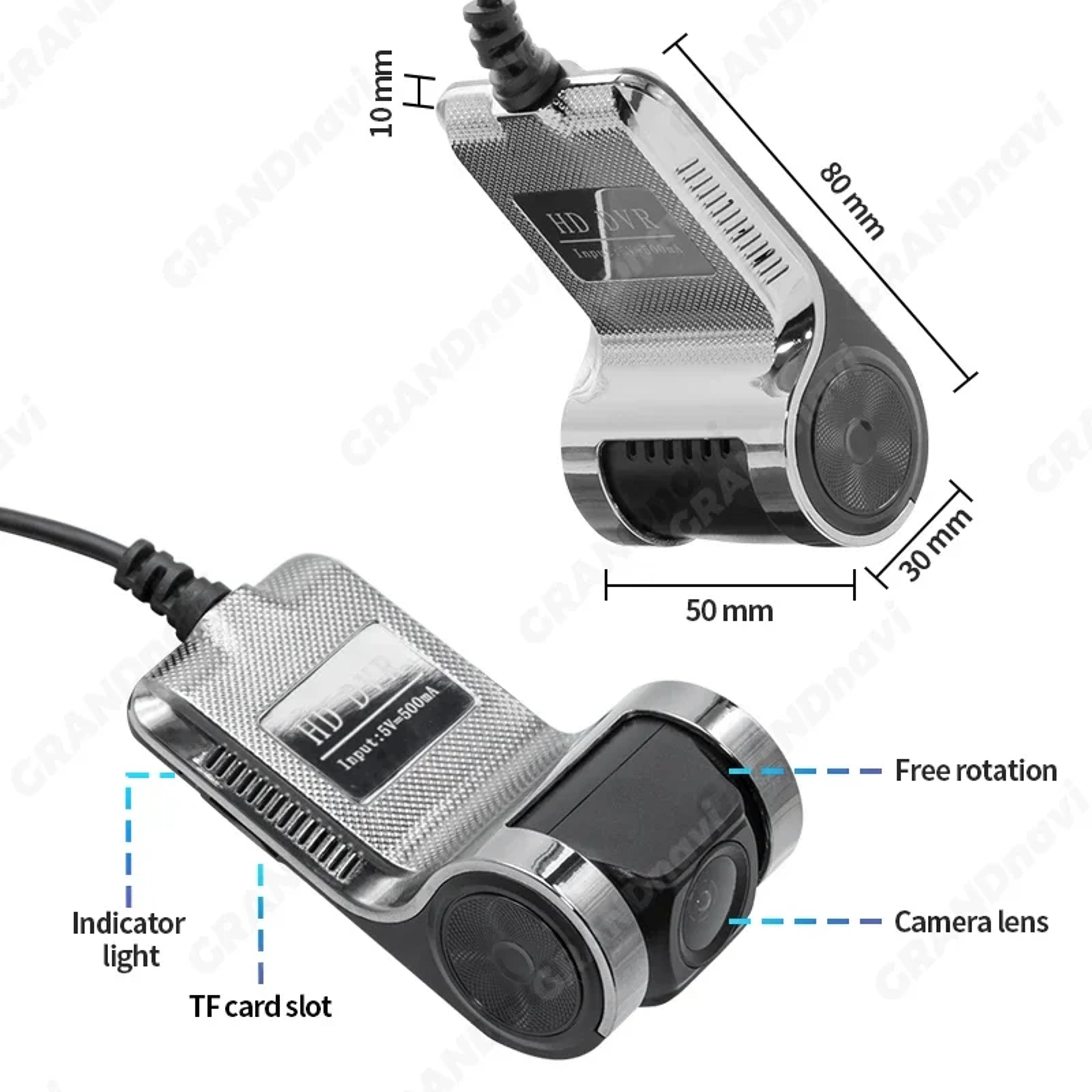 HD Car DVR Dash Cam Auto Recorder With ADAS Voice Alerts For Android Multimedia Player 2