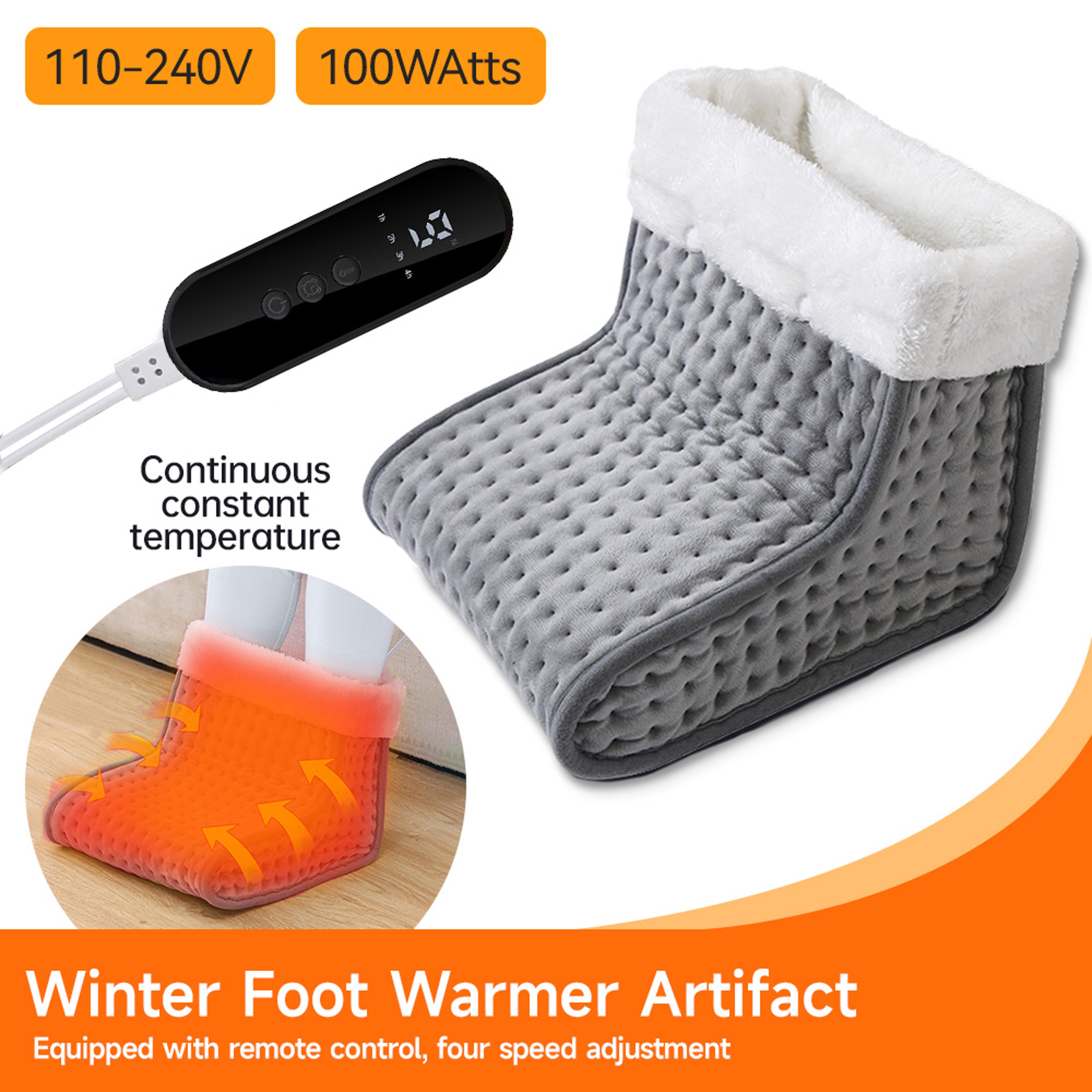 electric heated foot warmer pad with gear temperature control for warm cozy feet
