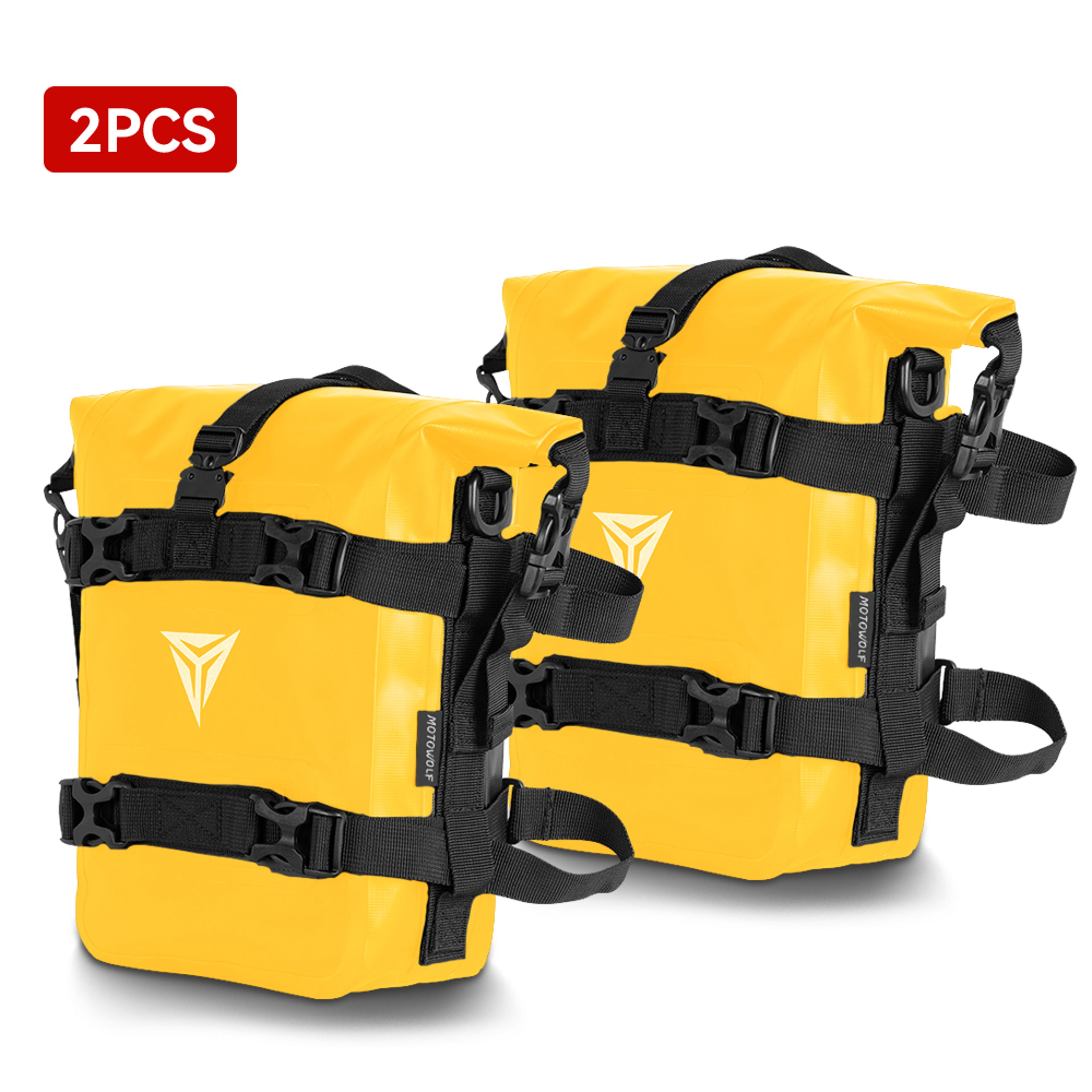 Waterproof Motorcycle Saddle Bag 8L Tank Side Tool Pack Crash Bar Storage Bag 8