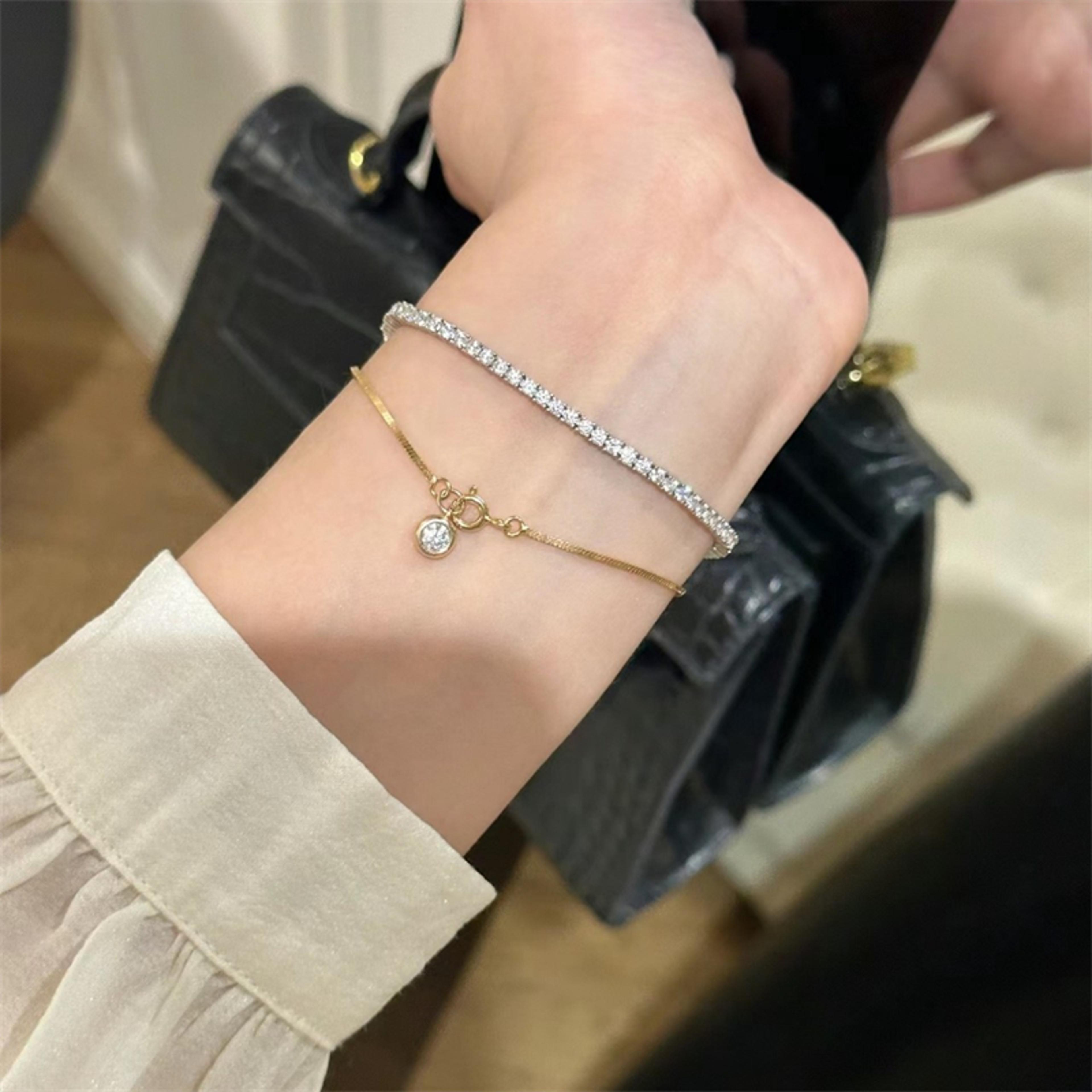 Luxury Zircon Flower Bracelet Minimalist Floral Charm Jewelry Gift For Women 4