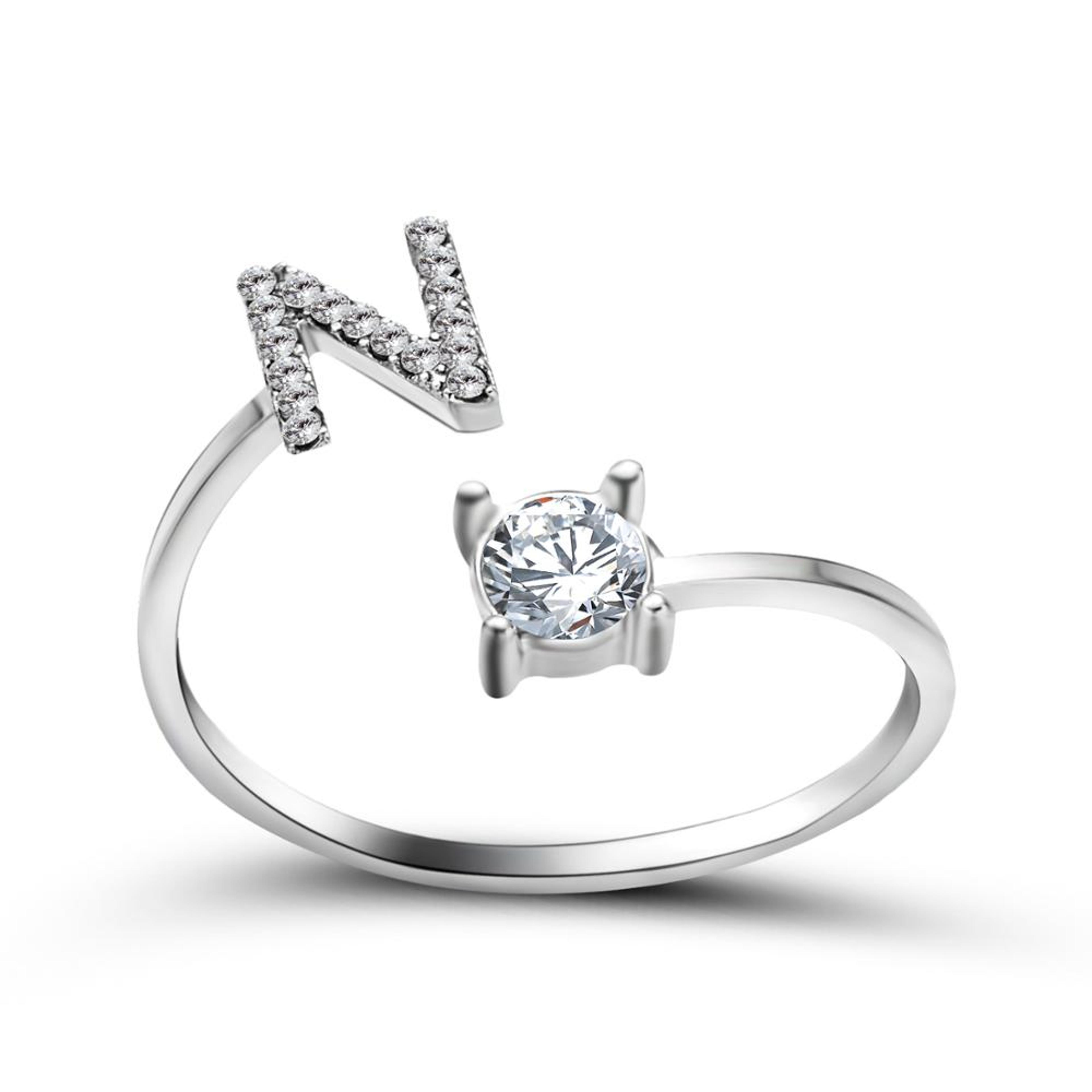 Fashion Initials AZ Letter Ring Women Classic Gold Color Silver Color Opening Finger Ring For Party 20