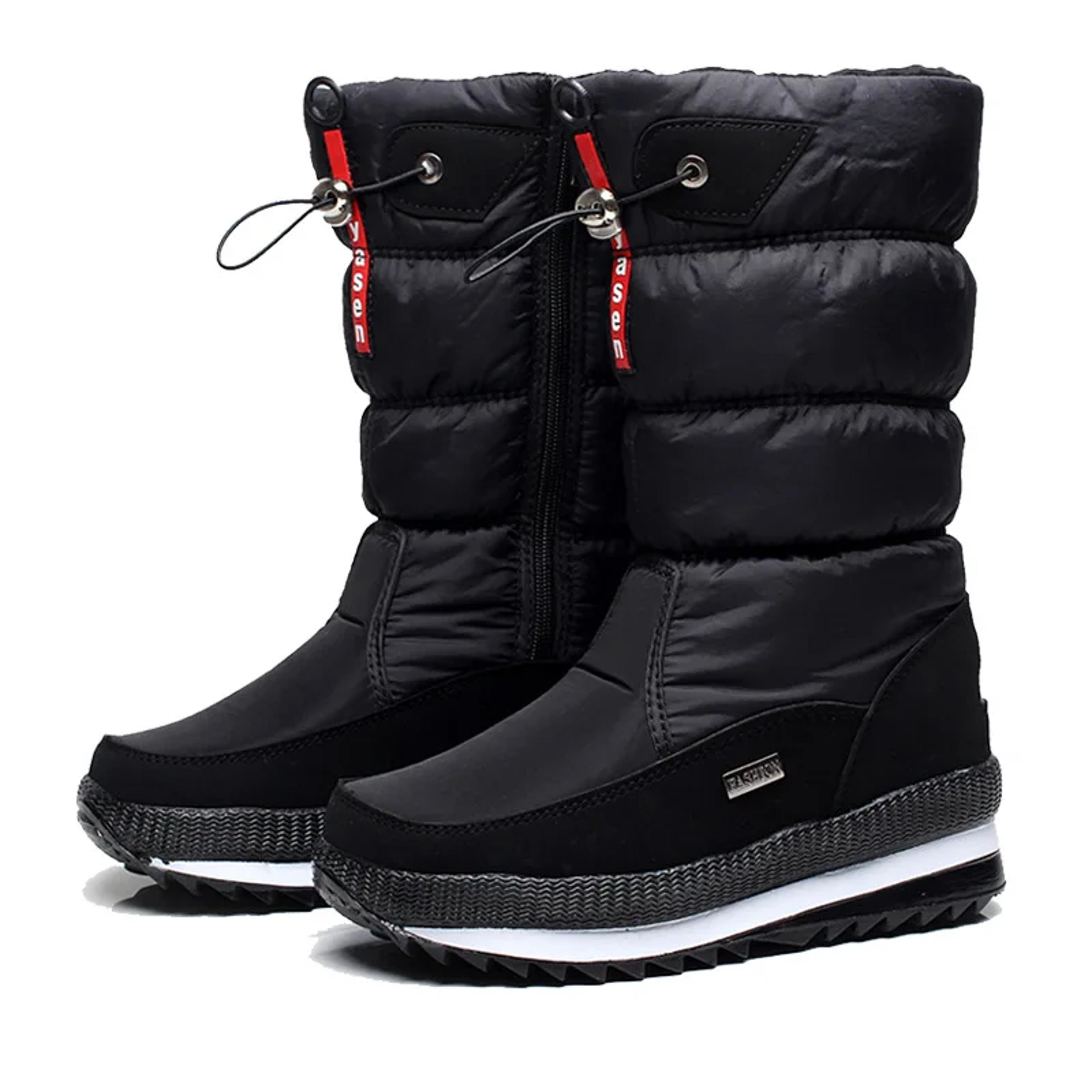 Womens Waterproof Snow Boots Plush Lined Non Slip Platform Winter Boots 0