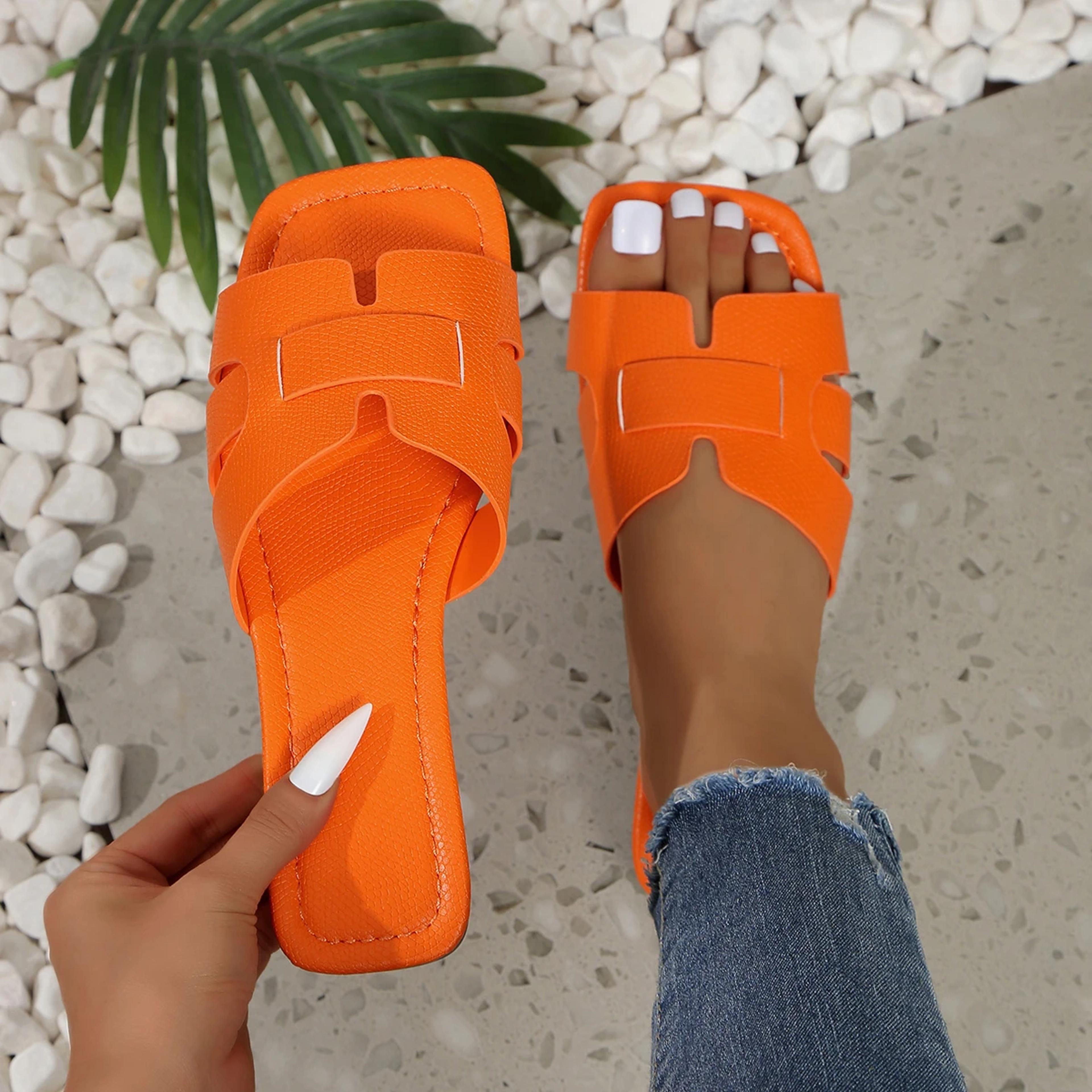 womens summer slides comfortable flat beach sandals for everyday wear