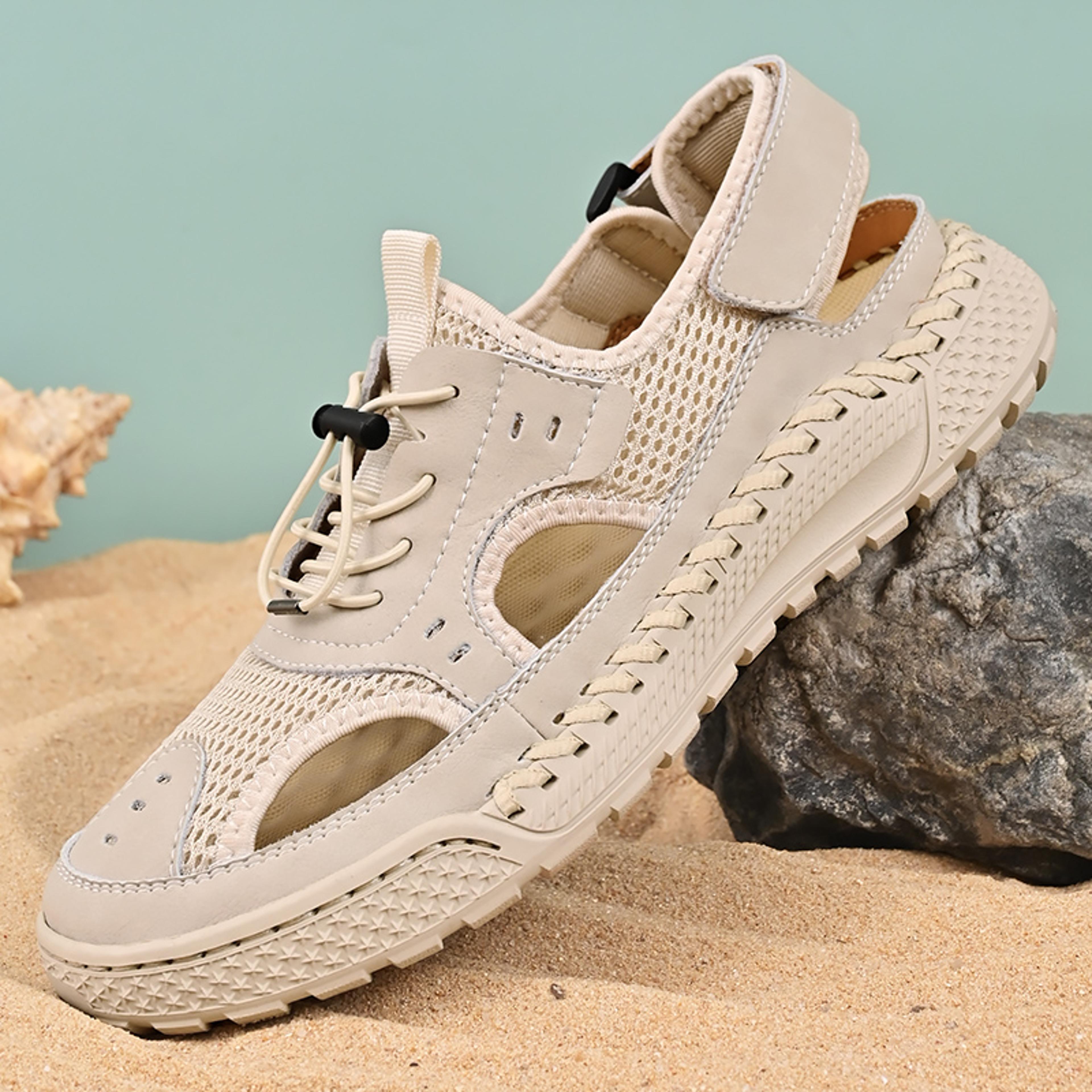 mens breathable closed toe outdoor sandals lightweight summer beach shoes