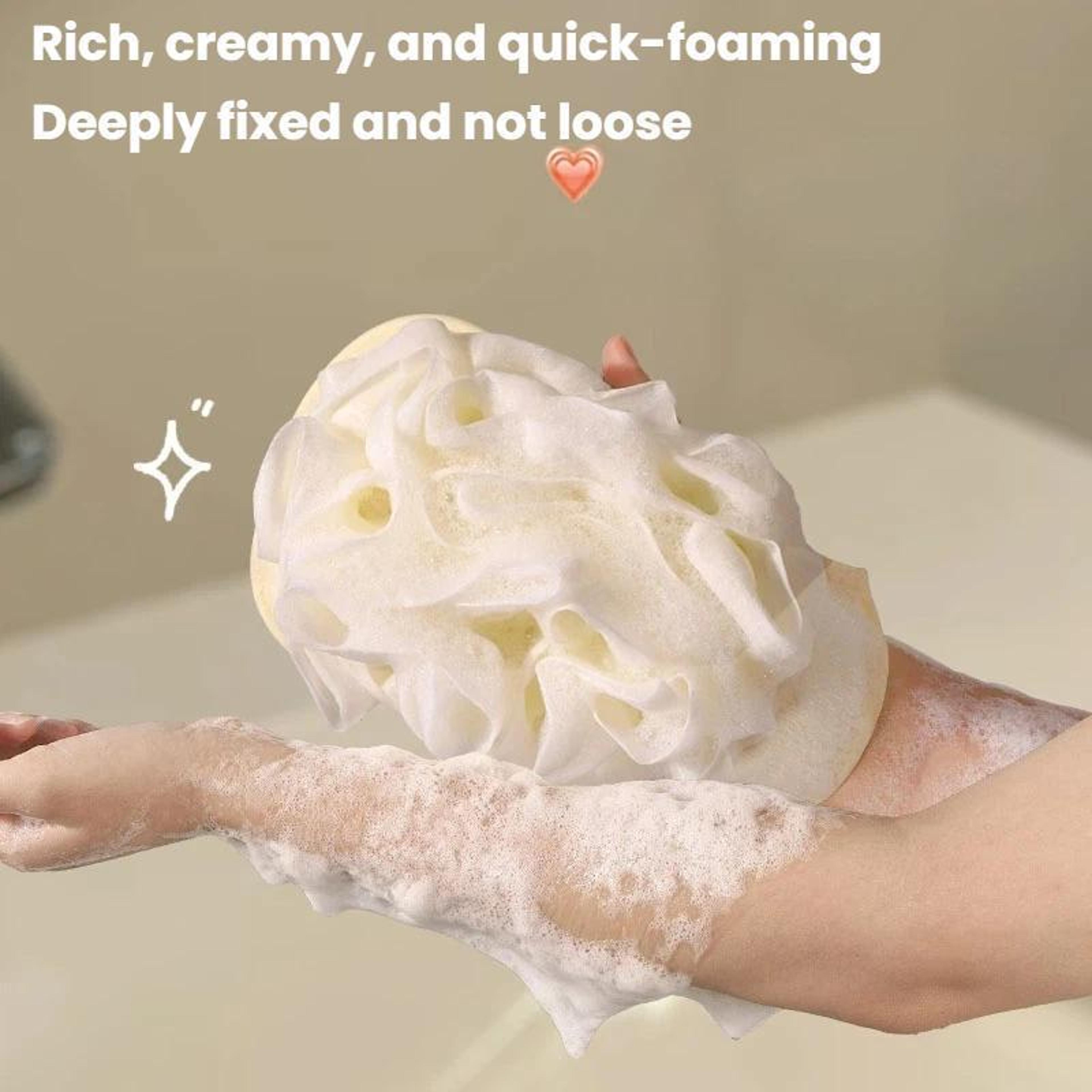 2 In 1 Bath Towel Gloves With Exfoliating Sponge Double Sided Body Scrub Mitt 5
