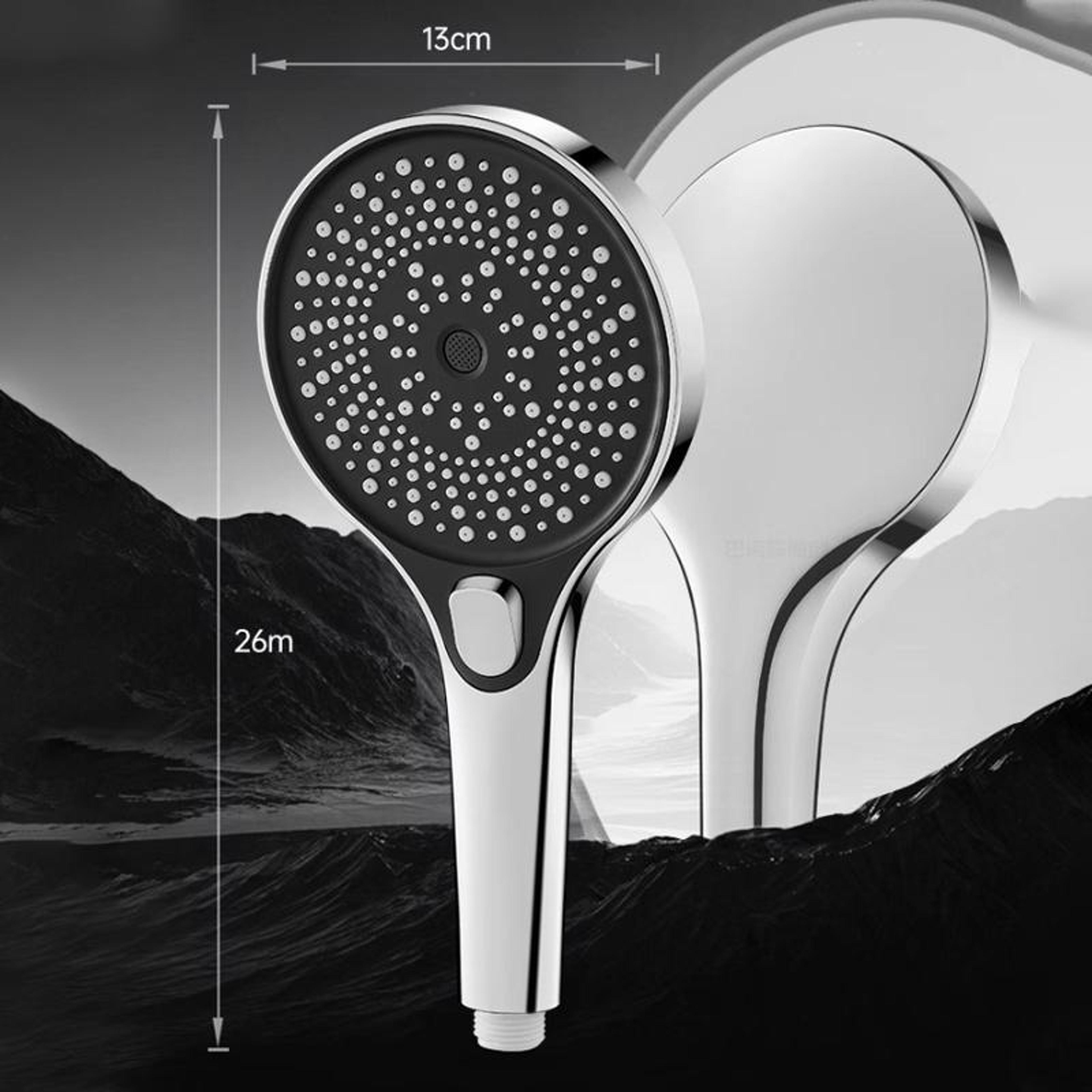 High Pressure Shower Head With 3 Spray Modes Large Panel Adjustable Shower Nozzle 4
