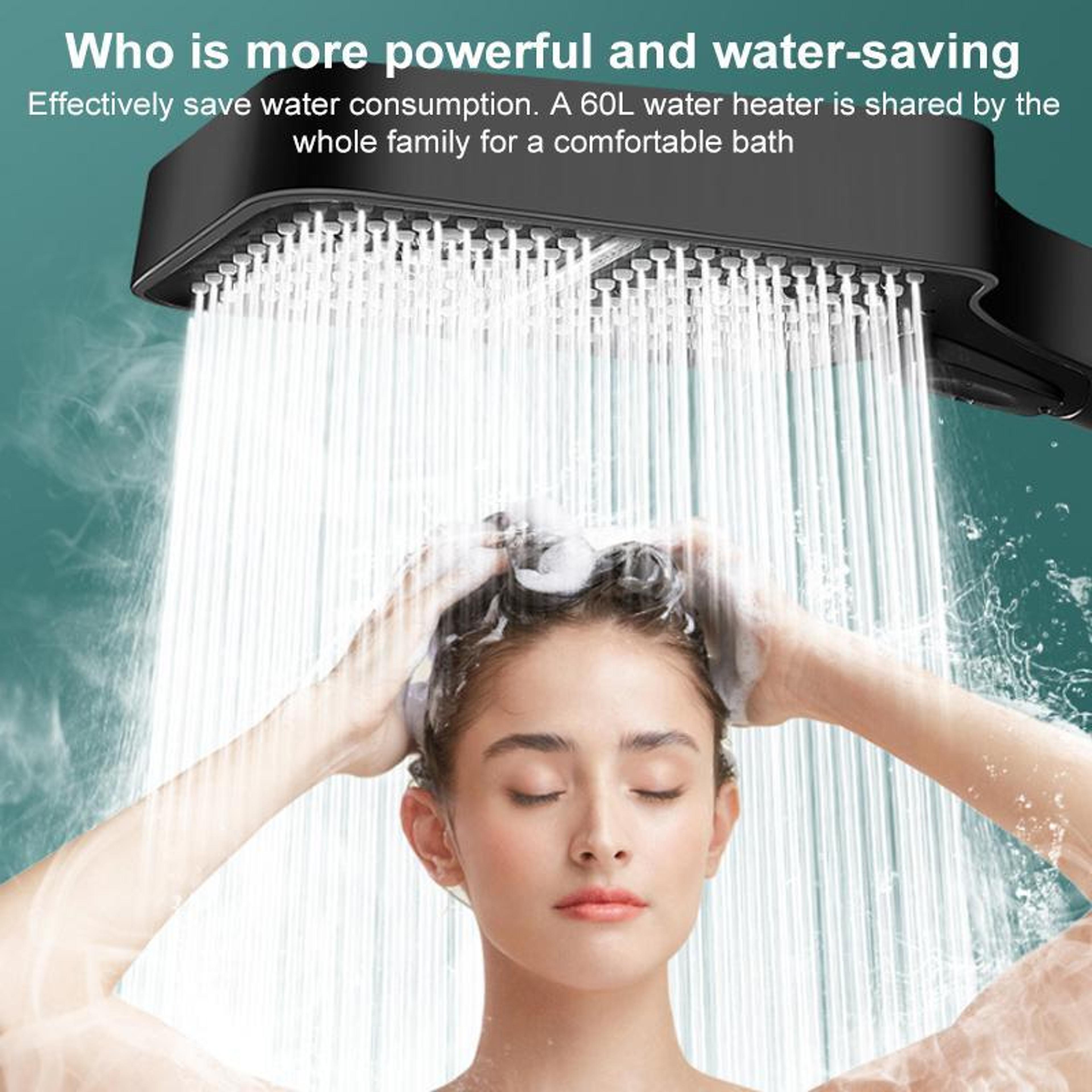 High Pressure Shower Head With 3 Spray Modes Large Panel Rain Shower Head 4