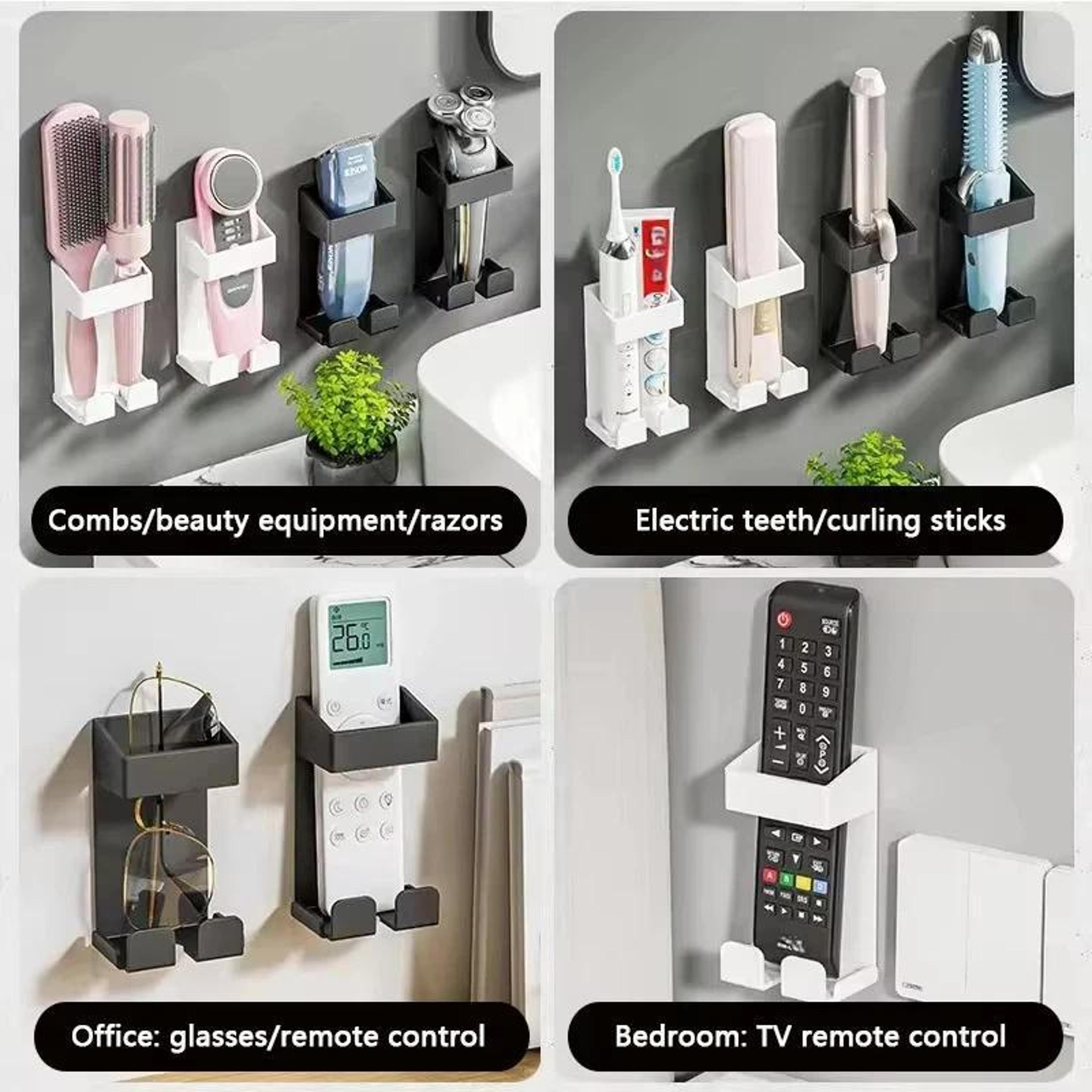 304 Stainless Steel Curling Iron Holder Wall Mount No Drill Heat Resistant Organizer With Cord Stor 6