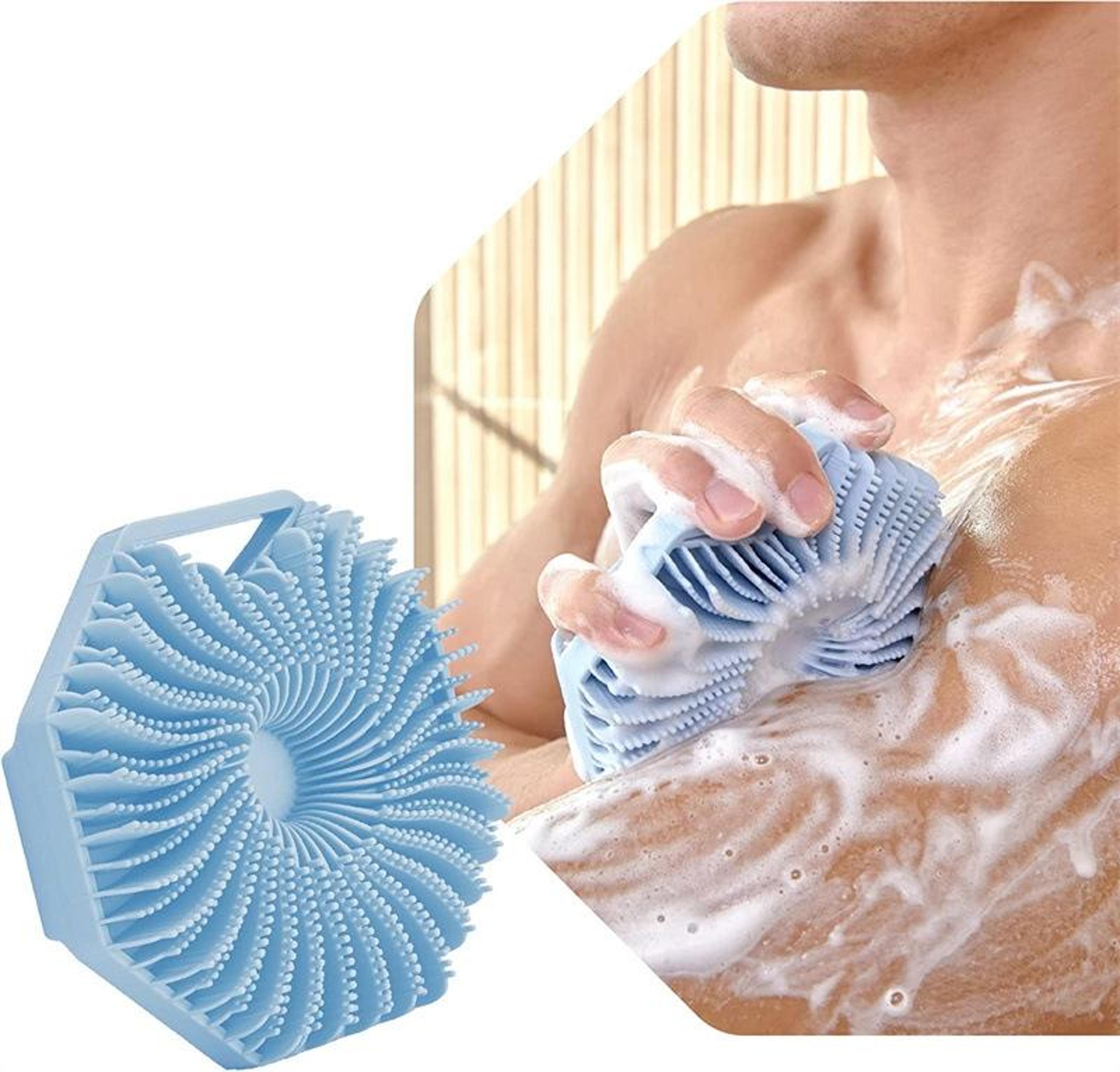 Silicone Body Scrubber Brush With Strap Hygienic Bath Brush For Gentle Exfoliation  Travel 1