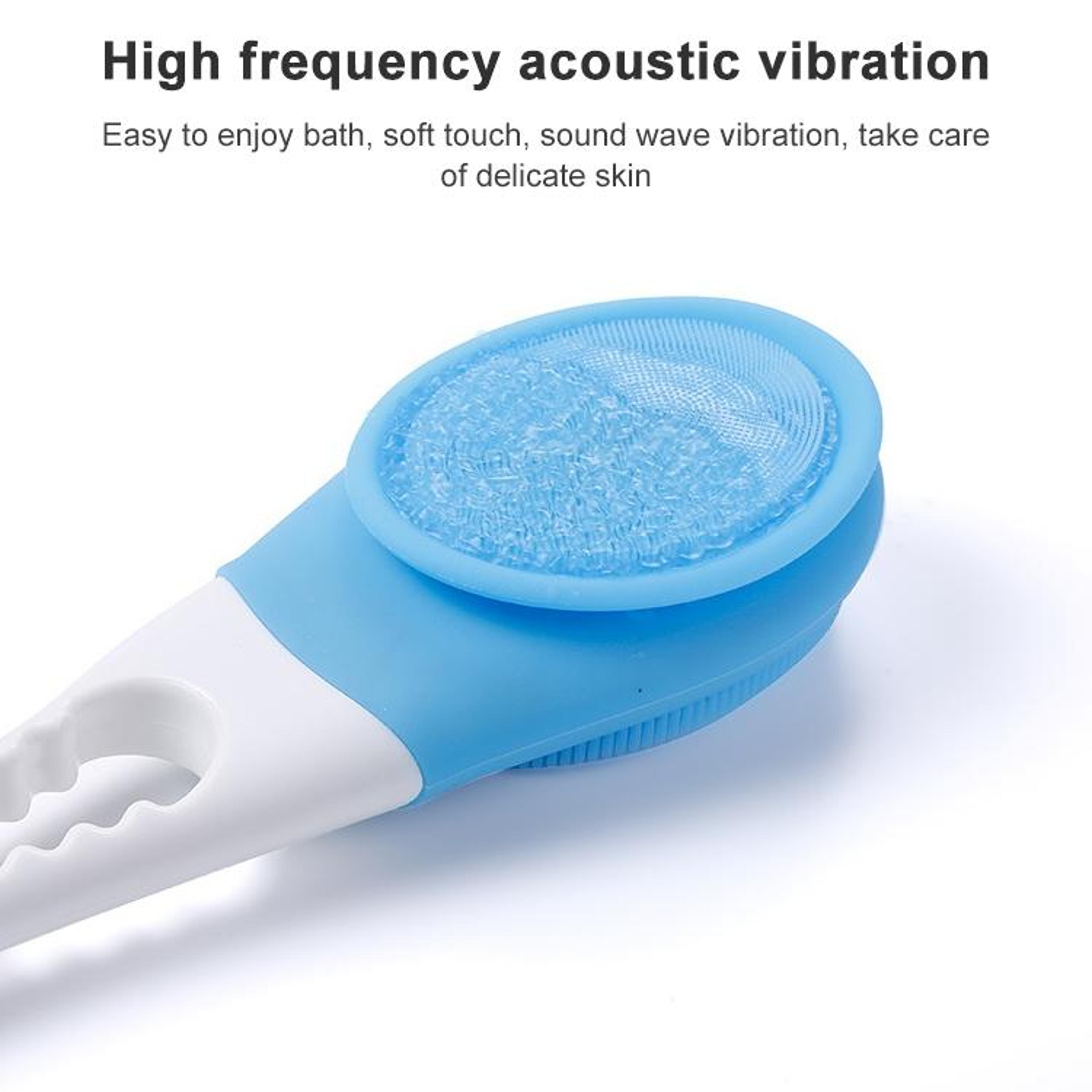 Electric Silicone Bath Massage Brush Long Handle Body Scrubber For Deep Clean  Relaxation 7