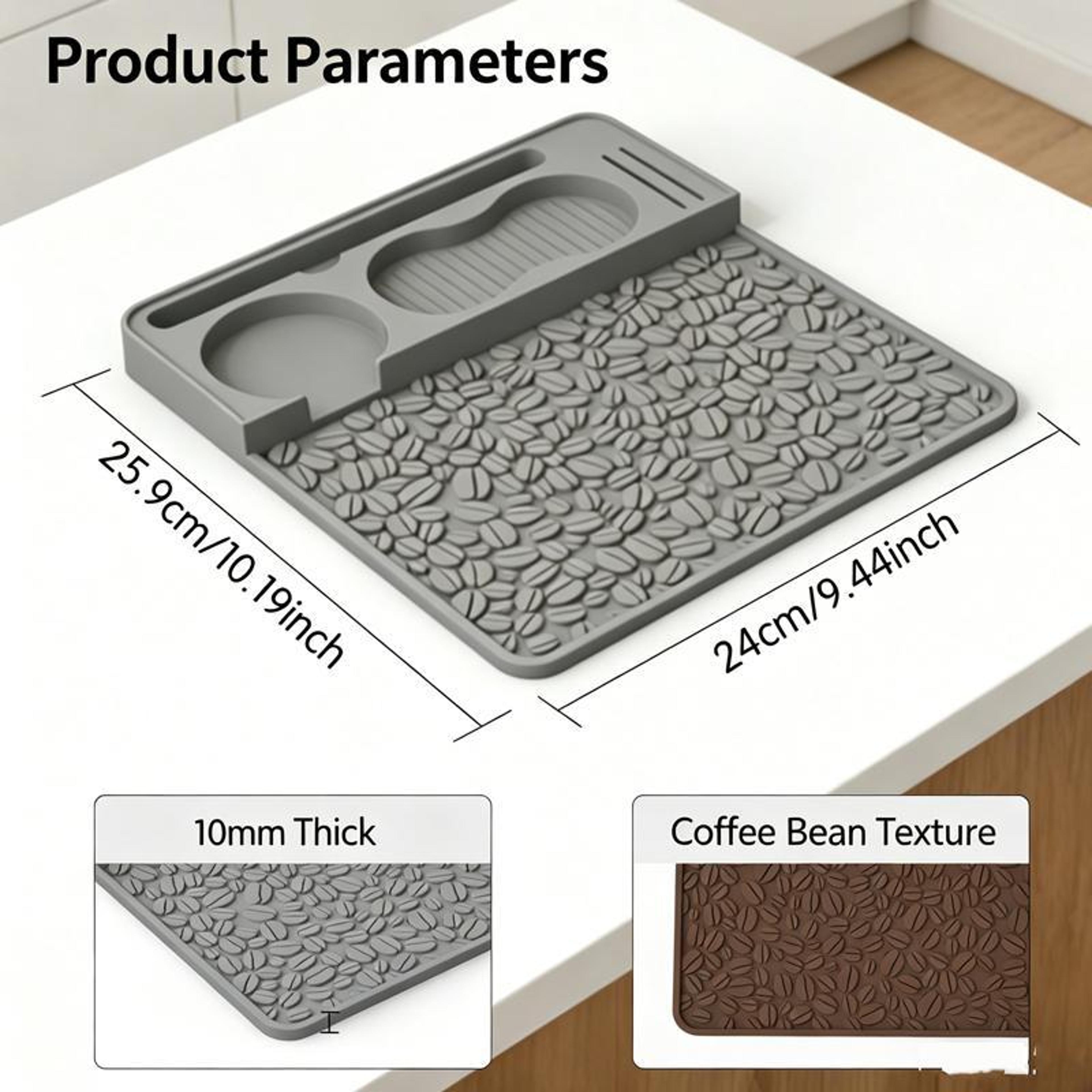 Silicone Espresso Tamping Mat With Organizer Slots Non Slip Coffee Tamper Station For Baristas 7