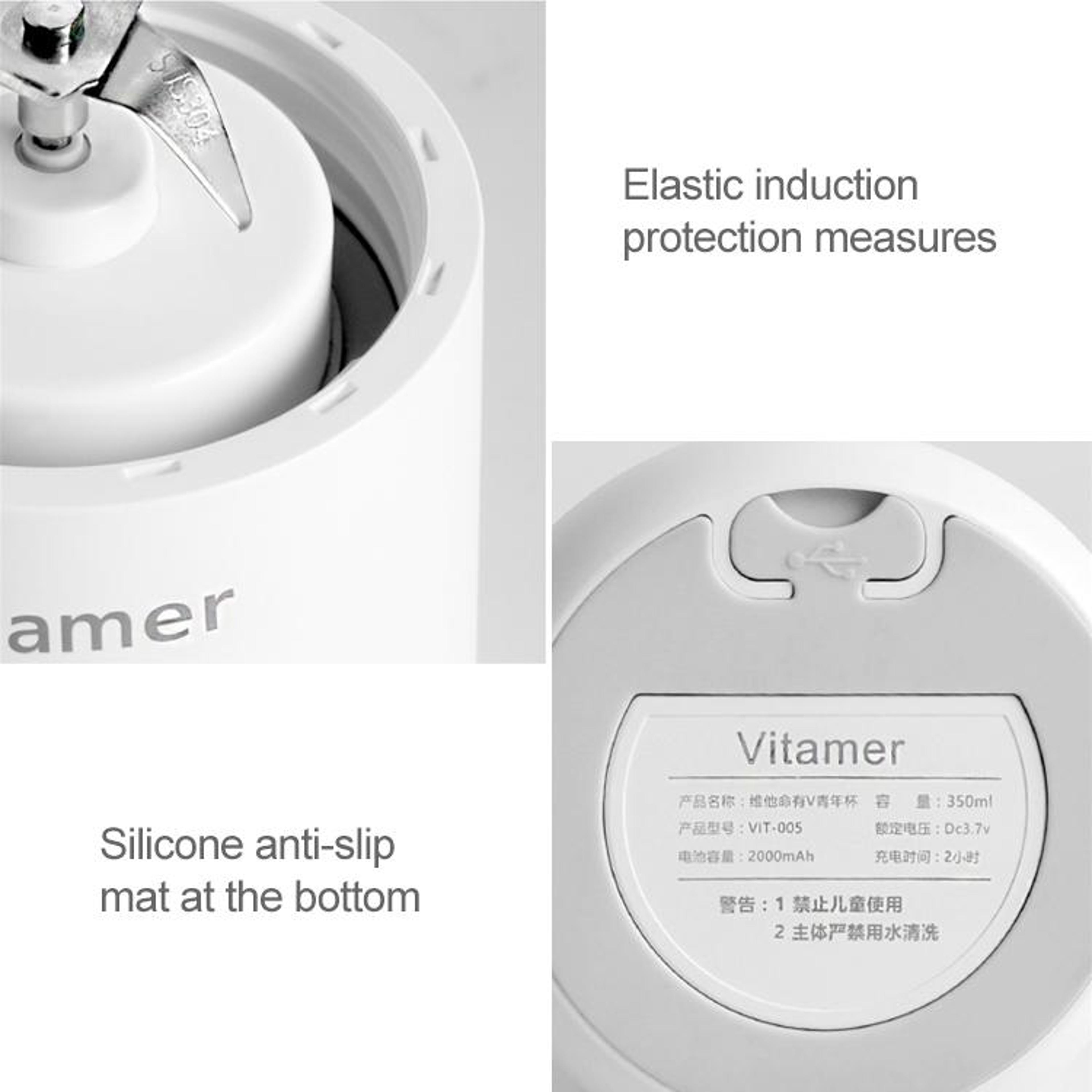 USB Portable Juicer Blender Bottle 350ml Mini Smoothie Maker Rechargeable Fruit Mixer 1