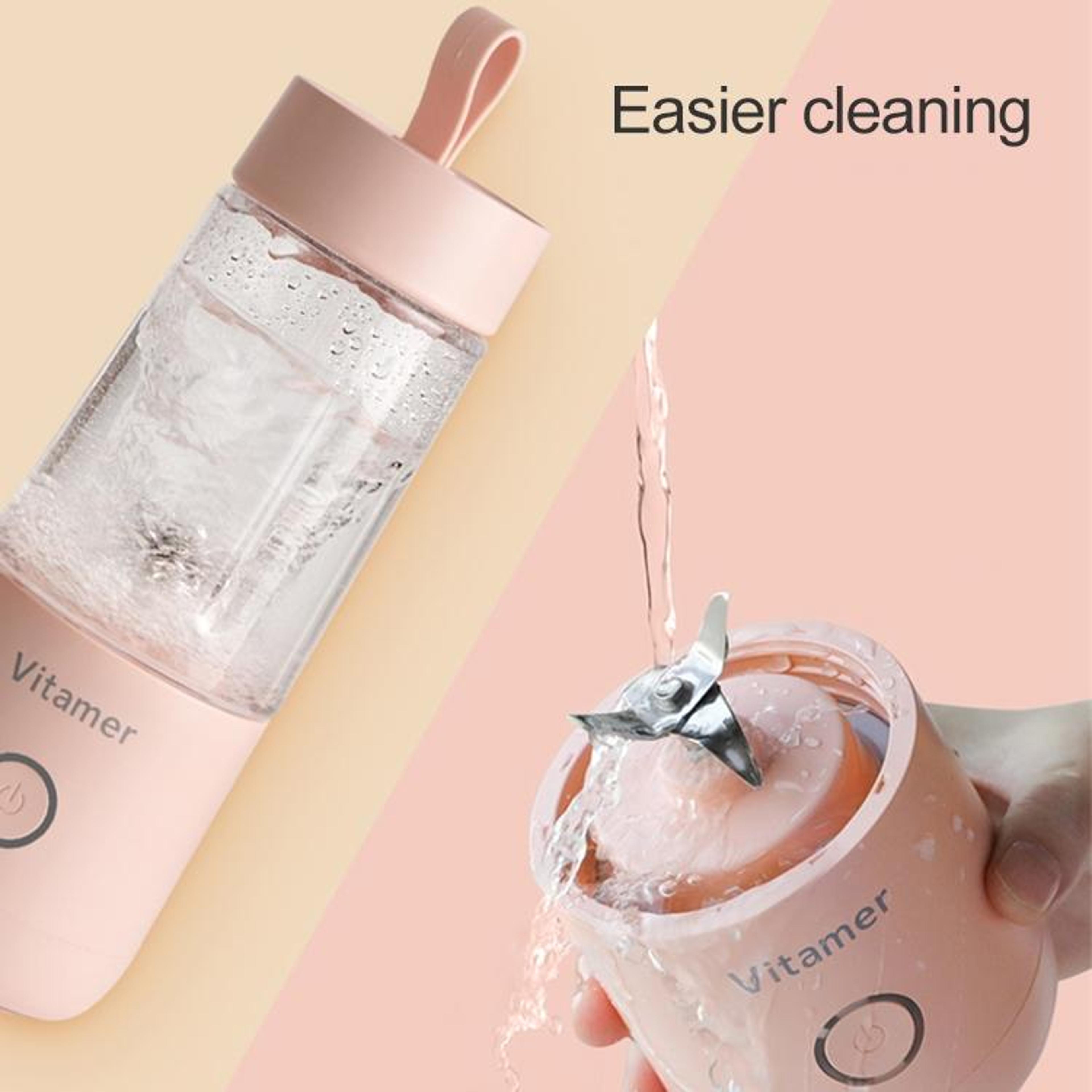 USB Portable Juicer Blender Bottle 350ml Mini Smoothie Maker Rechargeable Fruit Mixer 8
