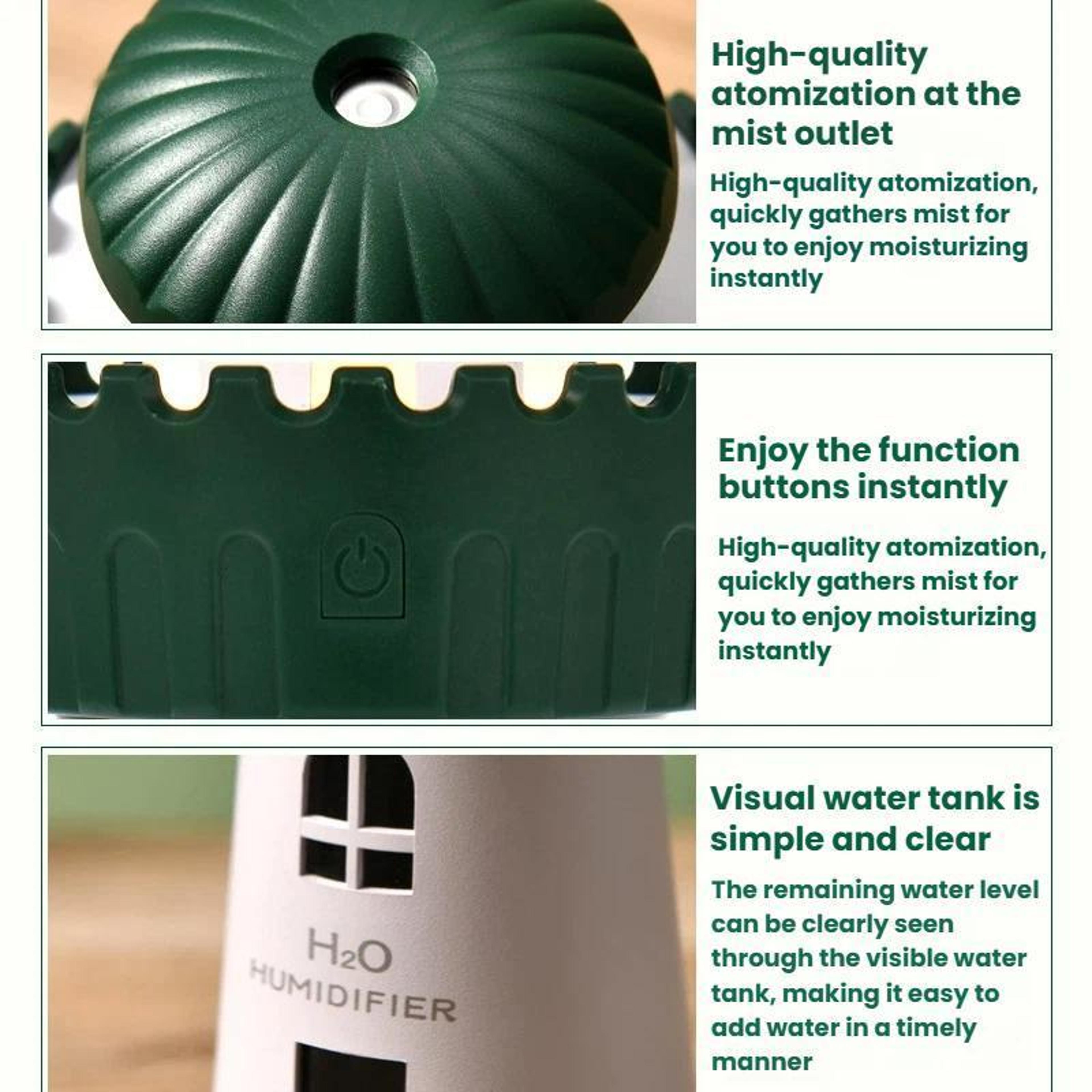 Lighthouse Mini USB Humidifier 290ml Quiet Aroma Diffuser For Home  Office 4