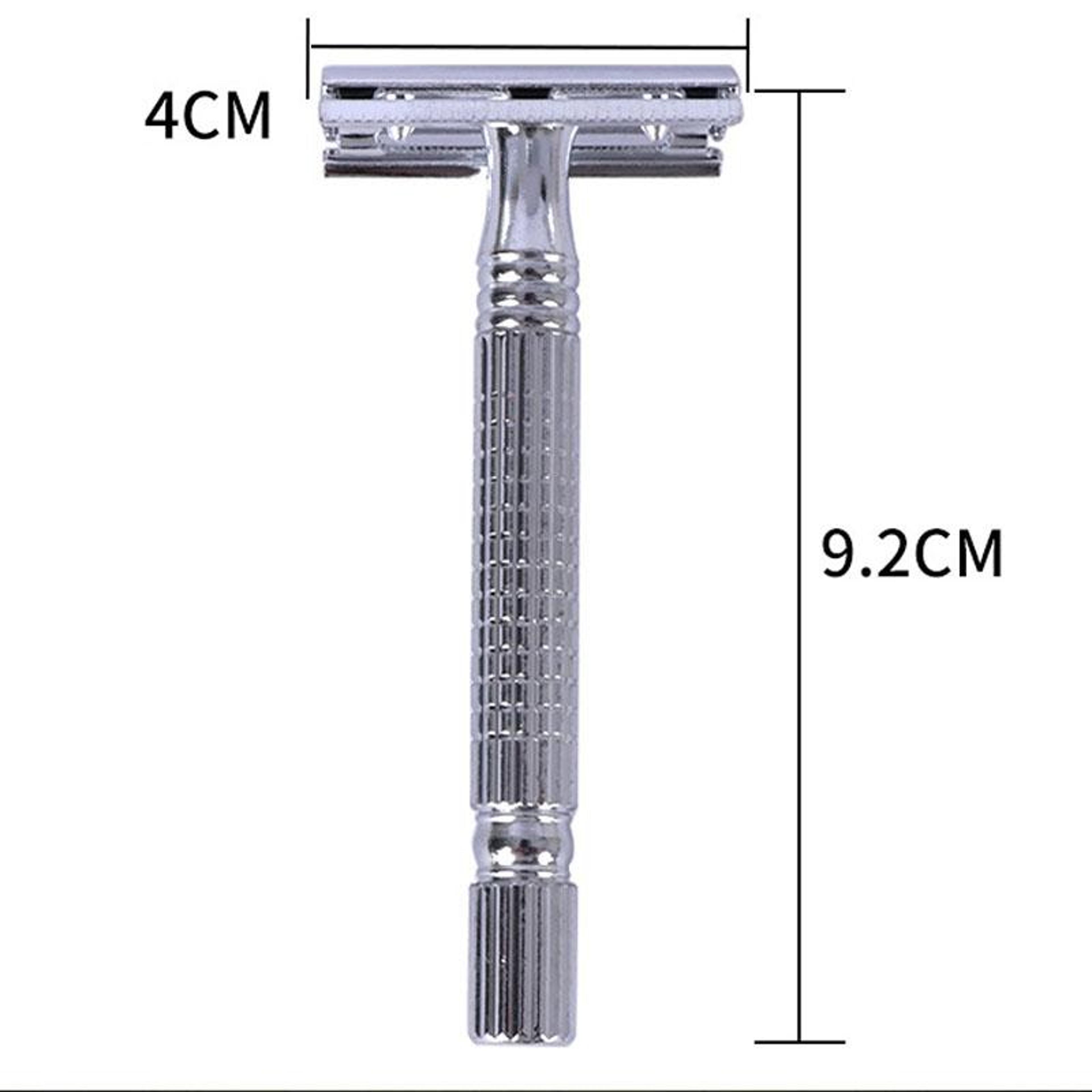 Vintage Double Edge Safety Razor  Stand Set For Classic Close Shave Grooming Kit 2
