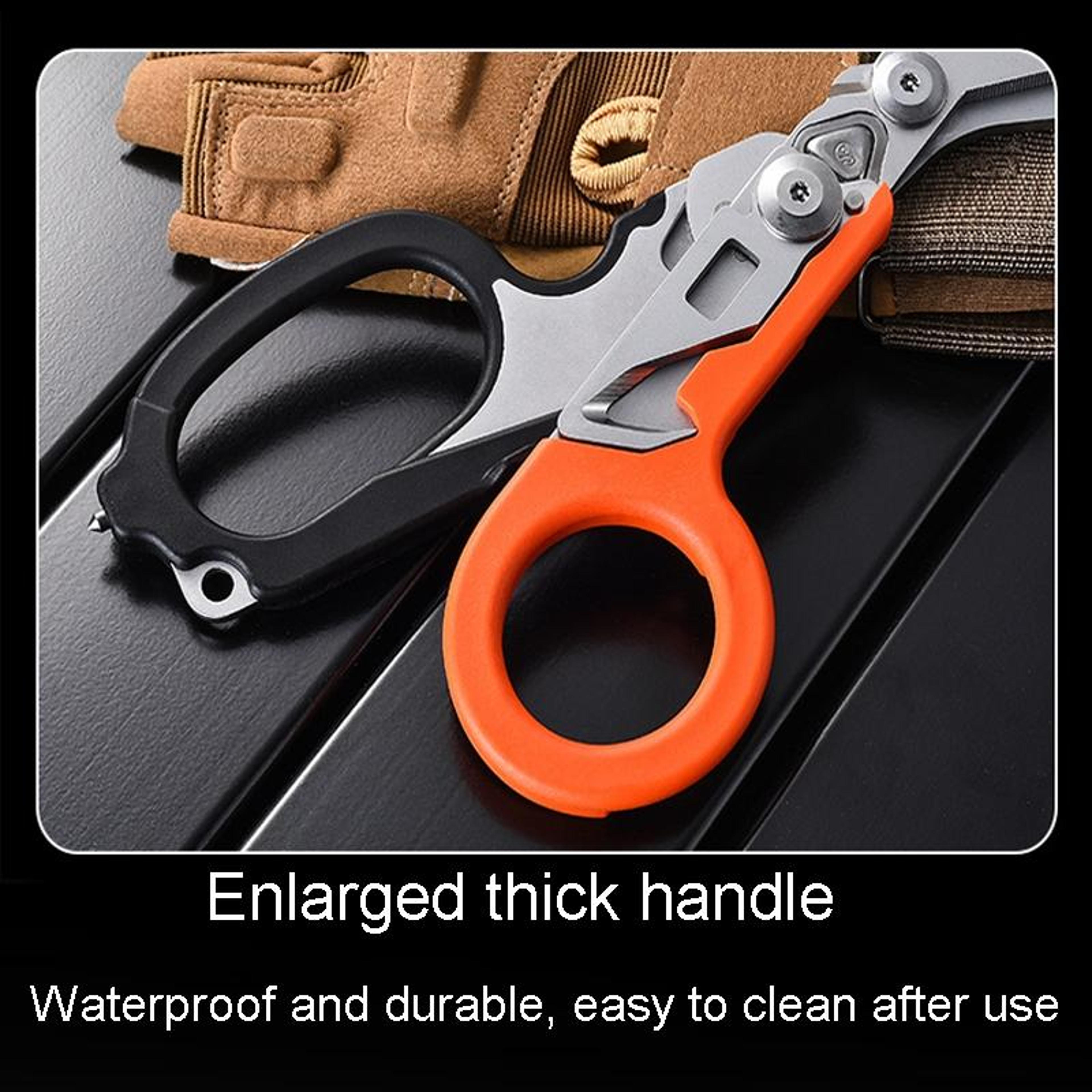 4 In 1 Emergency Rescue Scissors Multifunctional First Aid Scissors With Seatbelt Cutter  Window Br 2