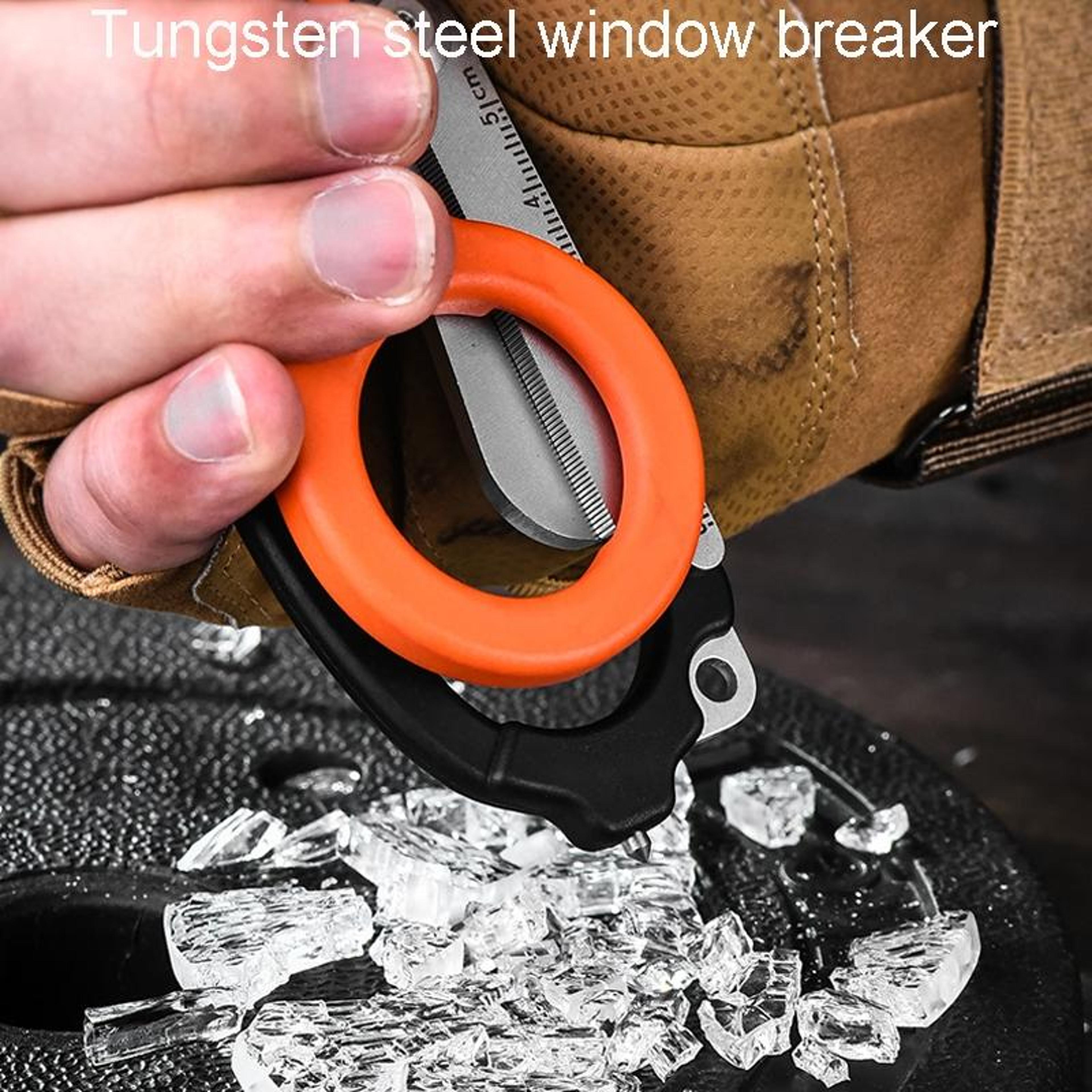 4 In 1 Emergency Rescue Scissors Multifunctional First Aid Scissors With Seatbelt Cutter  Window Br 6