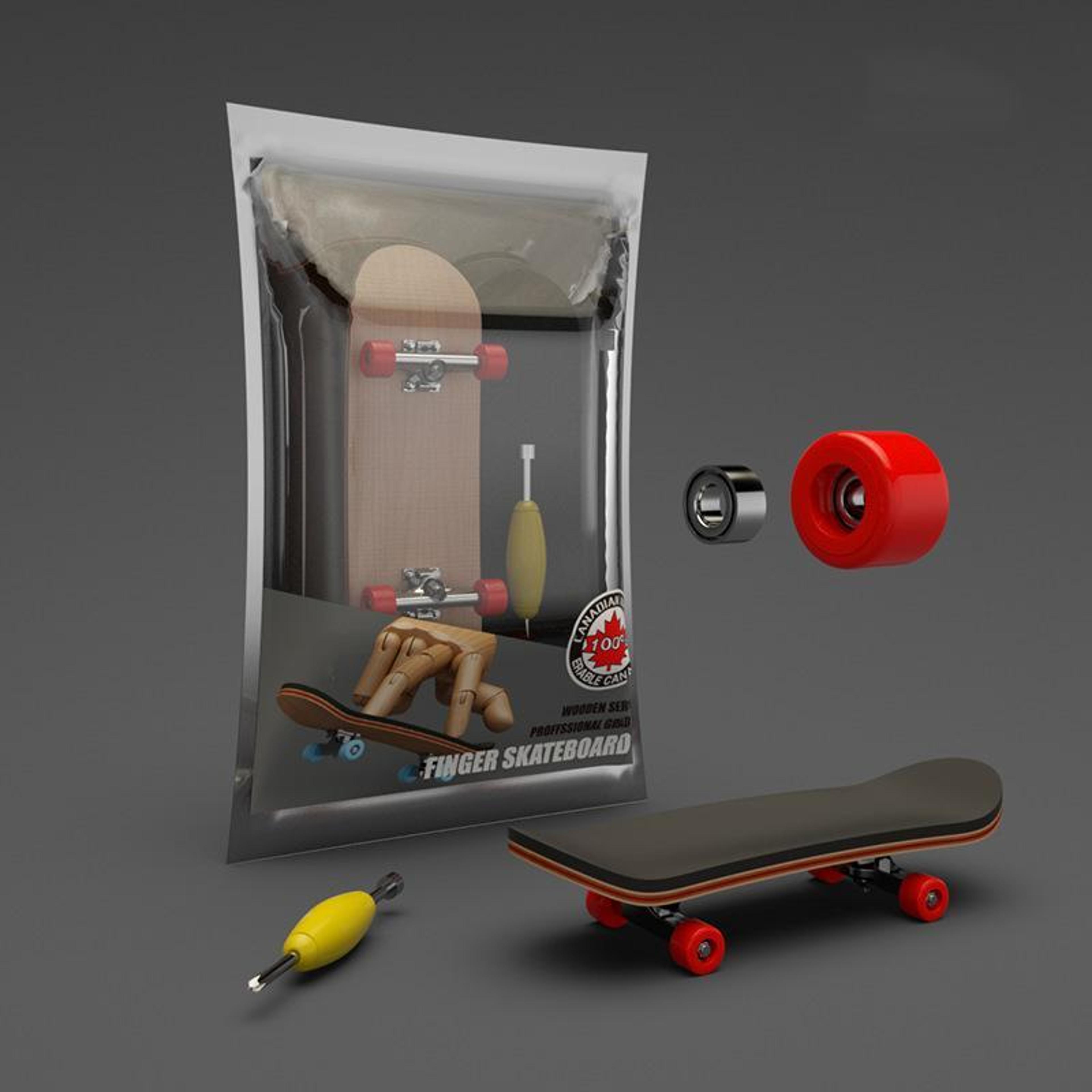 5 Layer Maple Finger Skateboard With Bearings Smooth Ride Mini Trick Board Toy 6