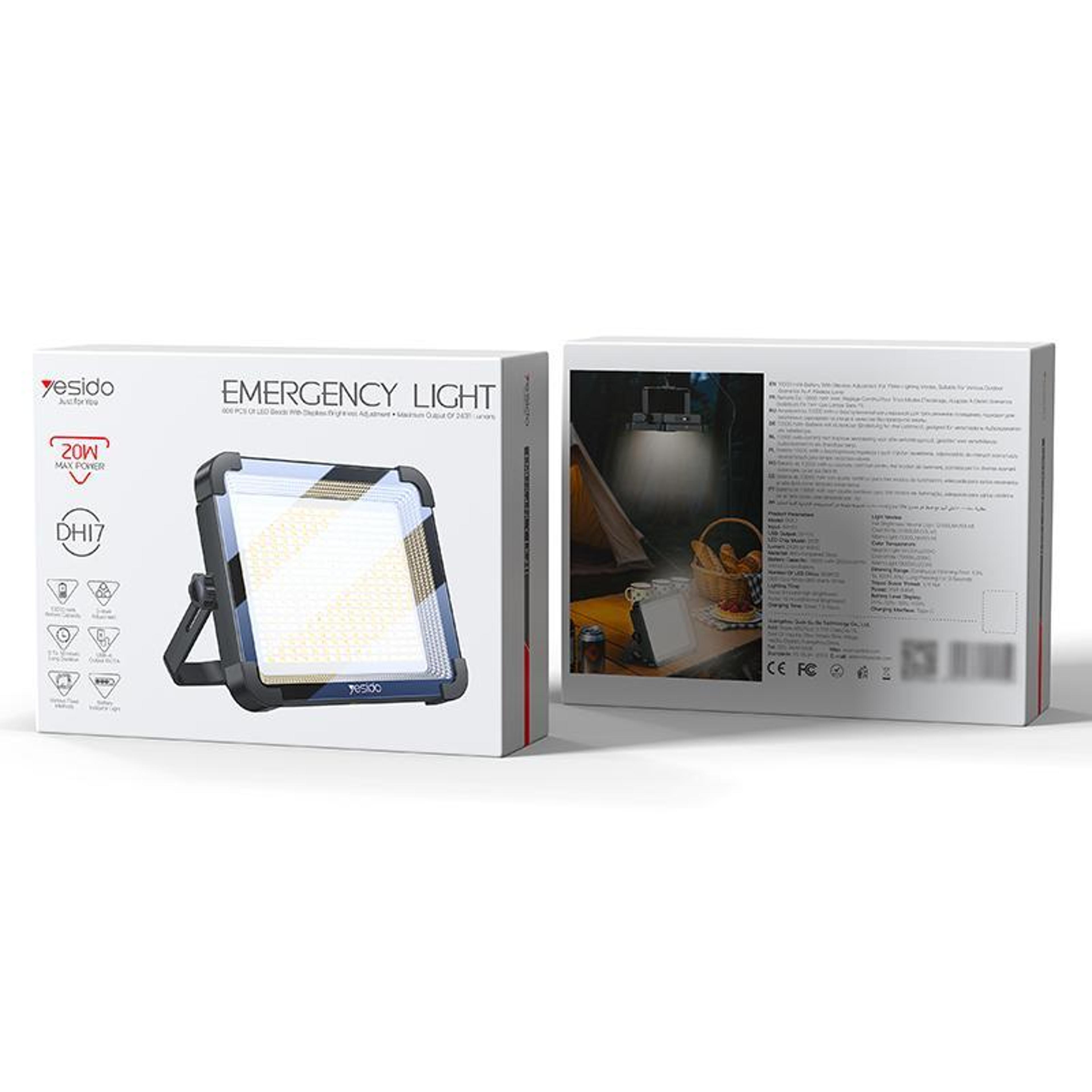 DH17 Portable Floodlight Rechargeable LED Work Light For Camping  Emergency Use 6