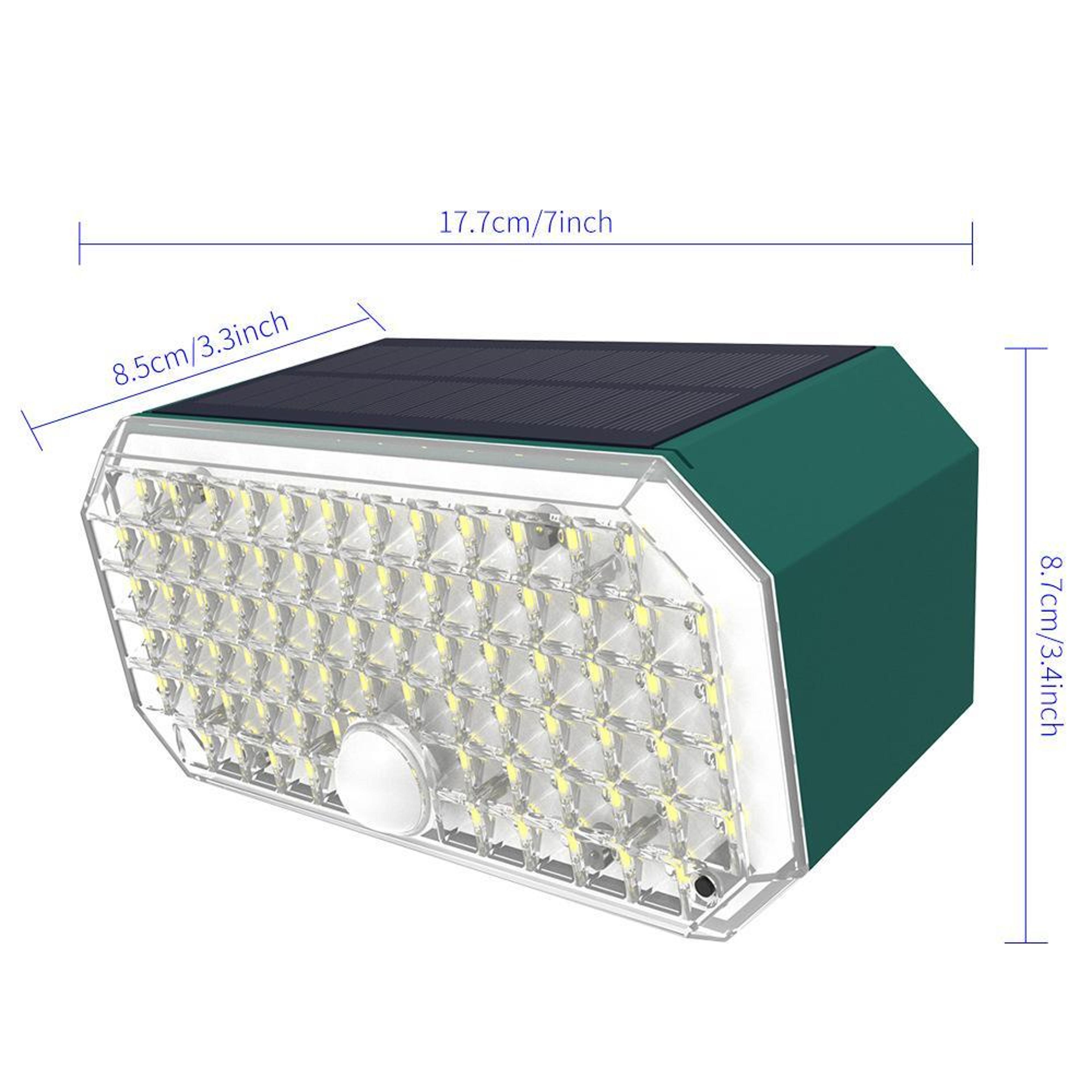 Solar Motion Sensor Wall Light With Dual Color LEDs  IP65 Waterproof Protection 5