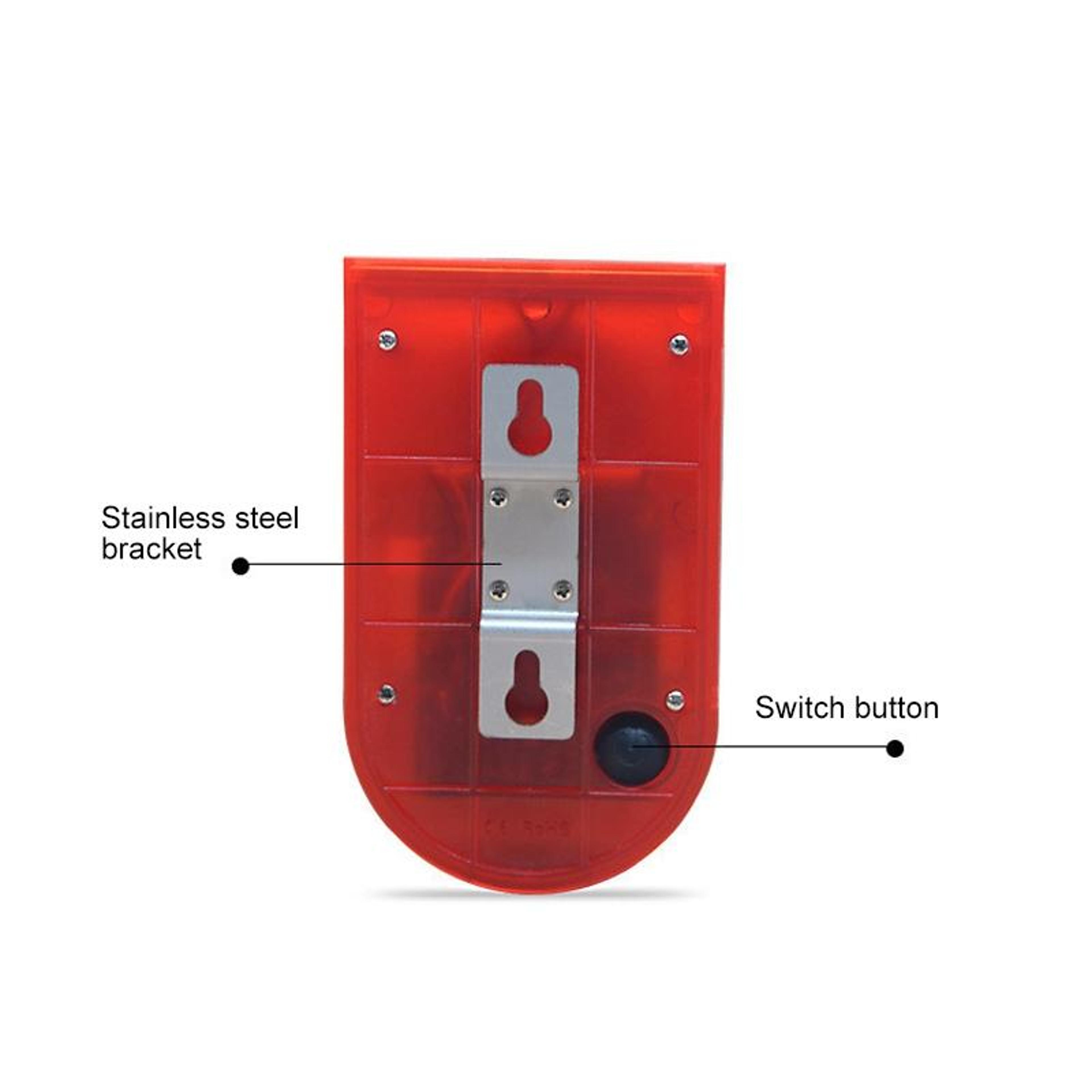 Solar Motion Sensor Alarm Light With 110dB Siren  IP65 Waterproof Security Protection 3