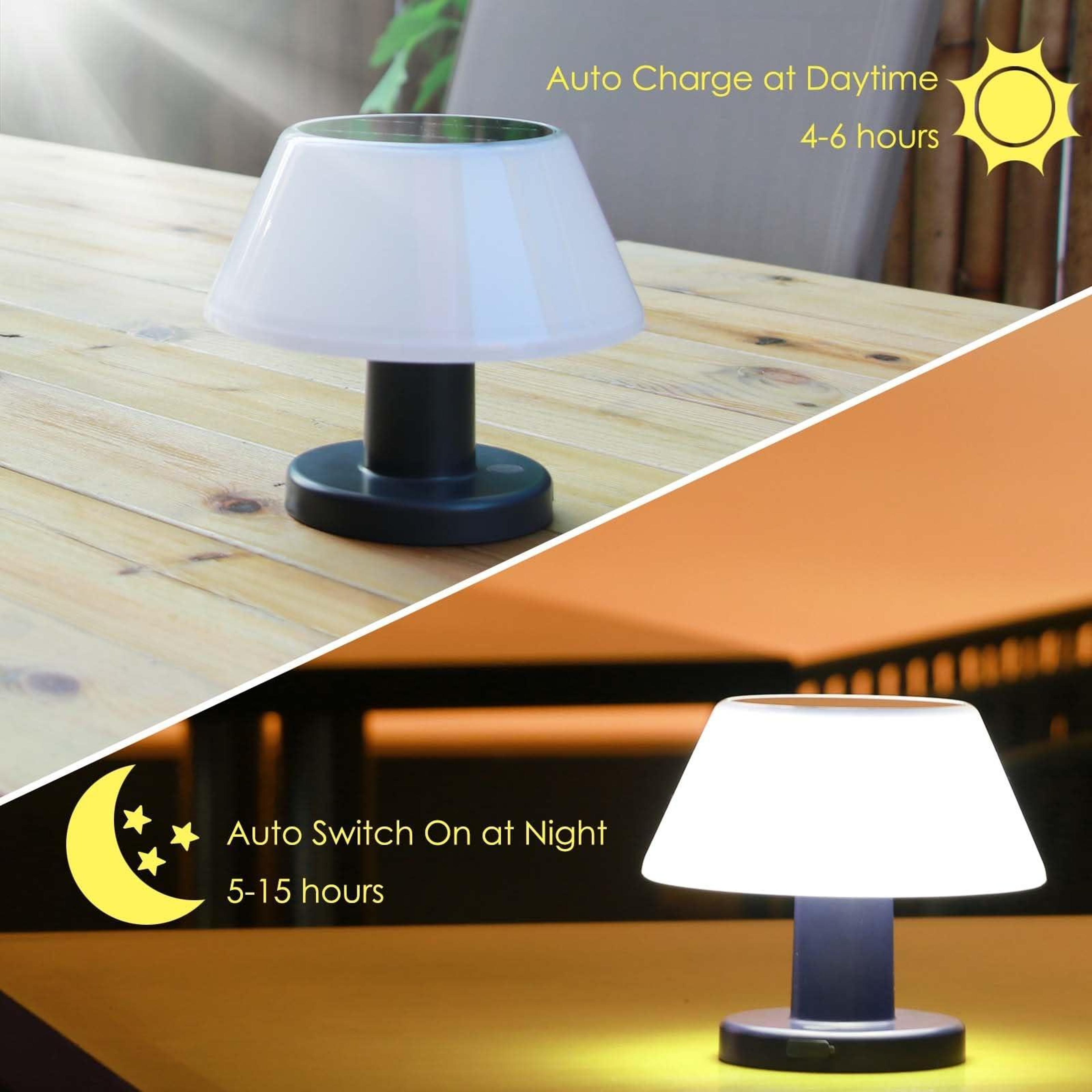 Solar Glow Outdoor Table Lamp For Patio Dining Camping  Ambient Night Lighting 2