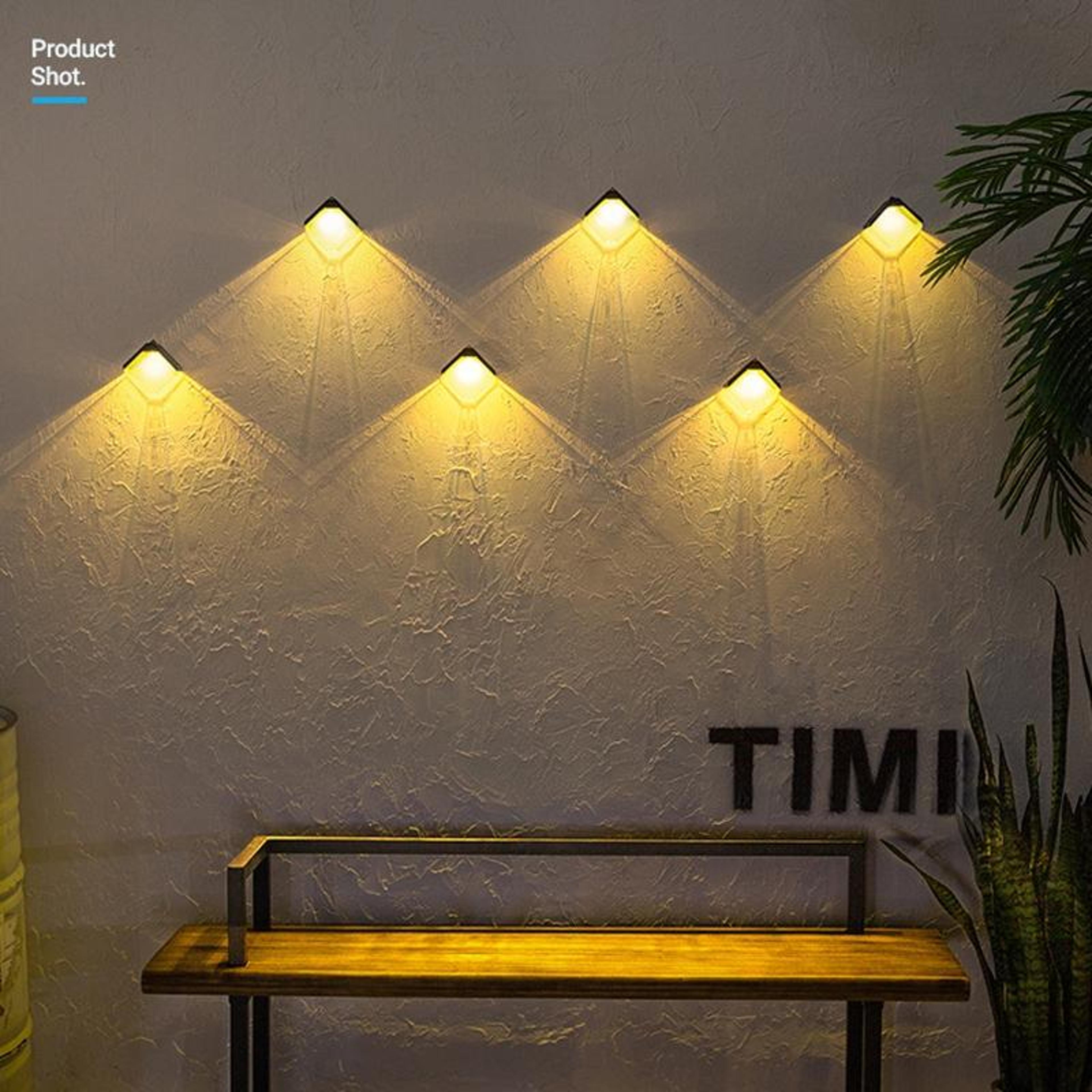 solarglow led garden wall lamp with warm & color changing light