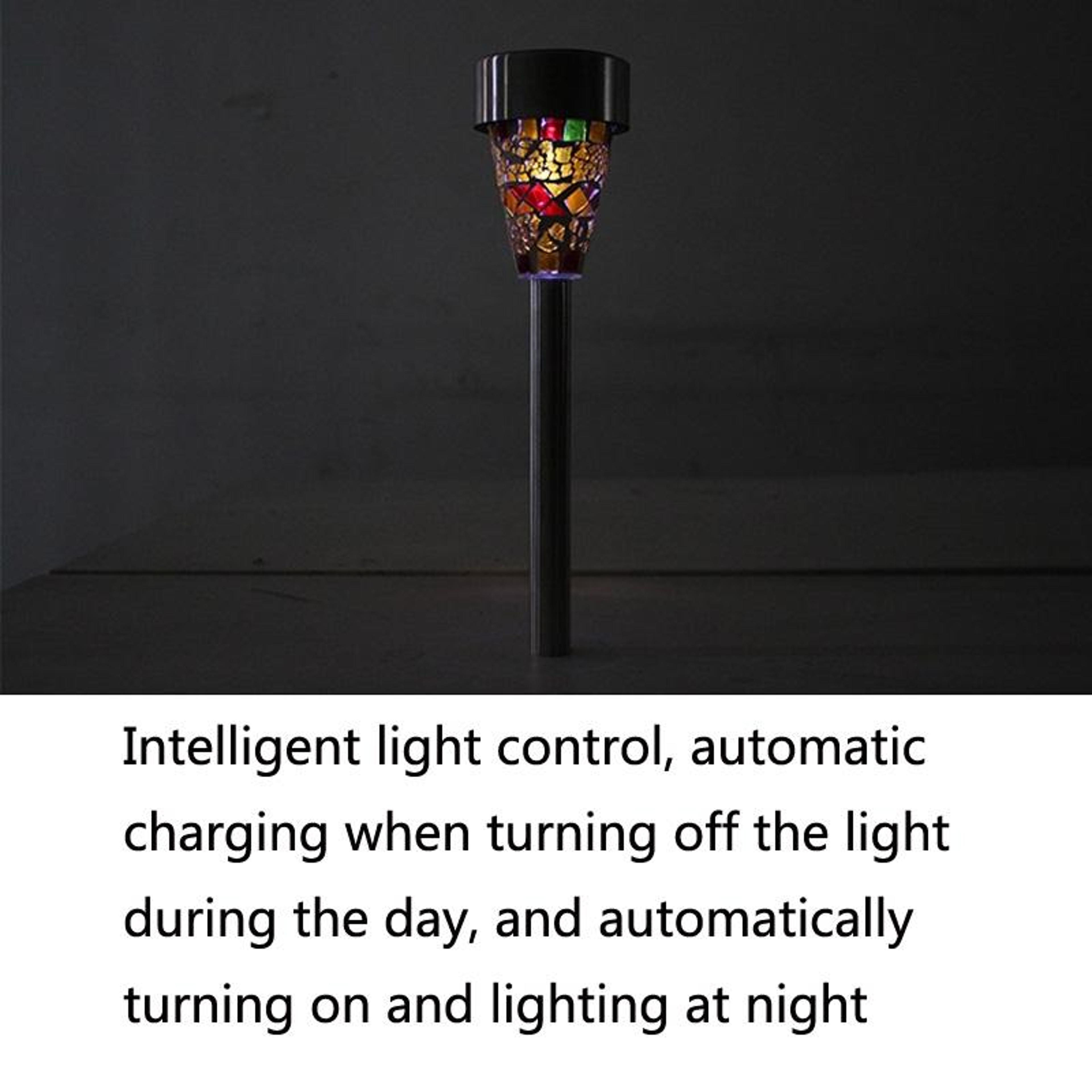 Solar Mosaic Garden Wall Lights IP65 Waterproof LED Pathway Decor 6
