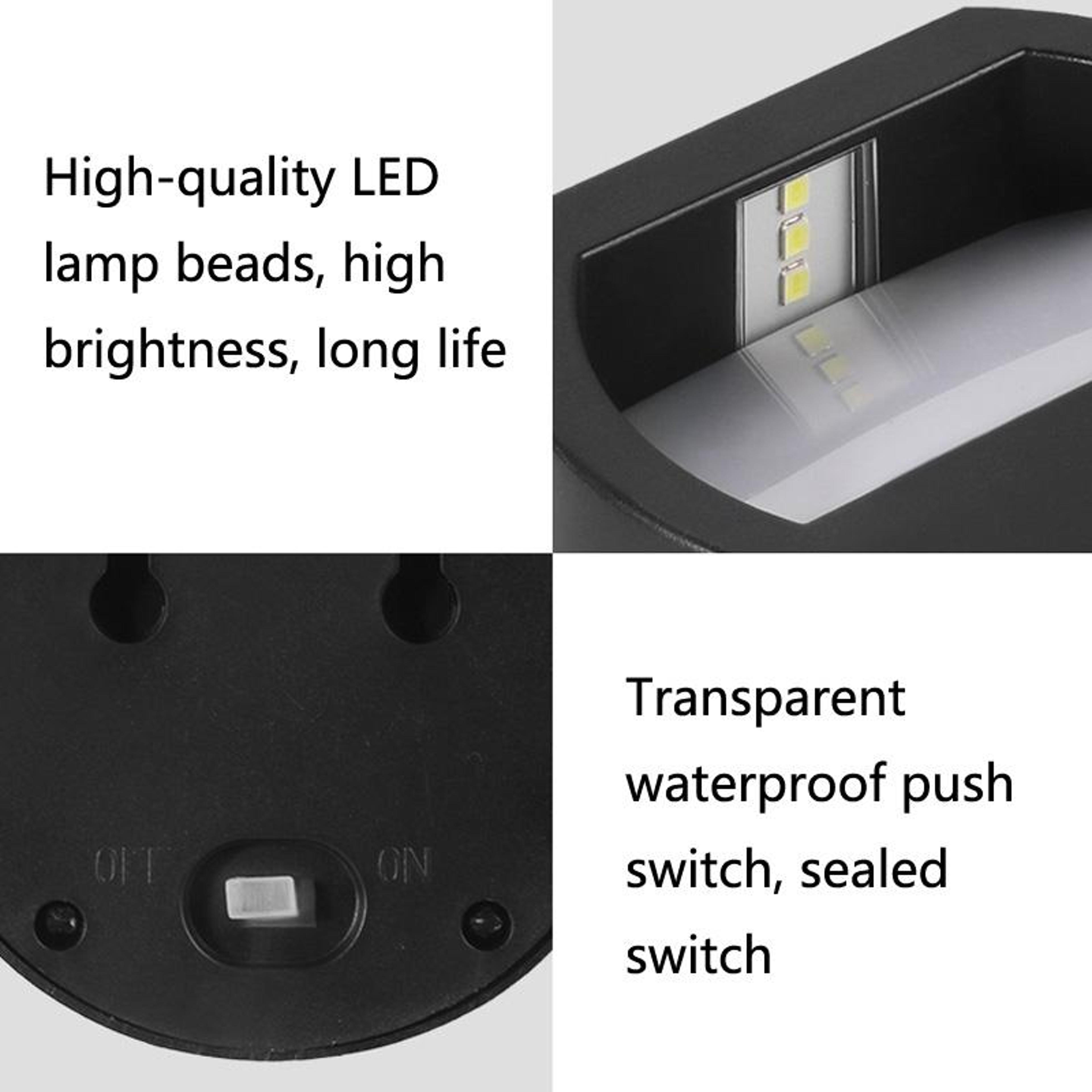 SolarGlow IP65 Solar Stair Lights Outdoor LED Wall Lamp For Garden Paths  Steps 1