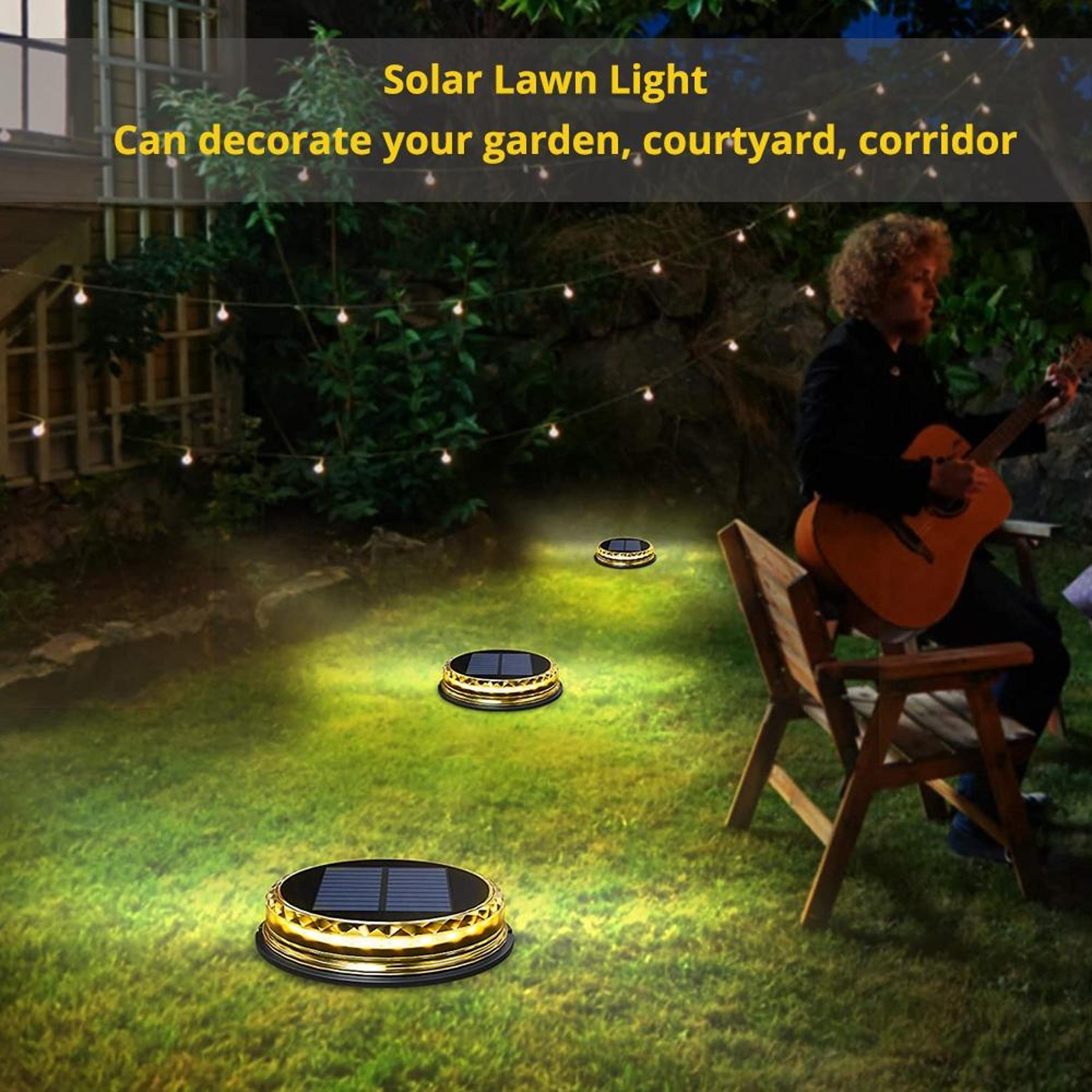 Solar LED Underground Garden Light For Pathway Lawn  Courtyard Landscape Lighting 5