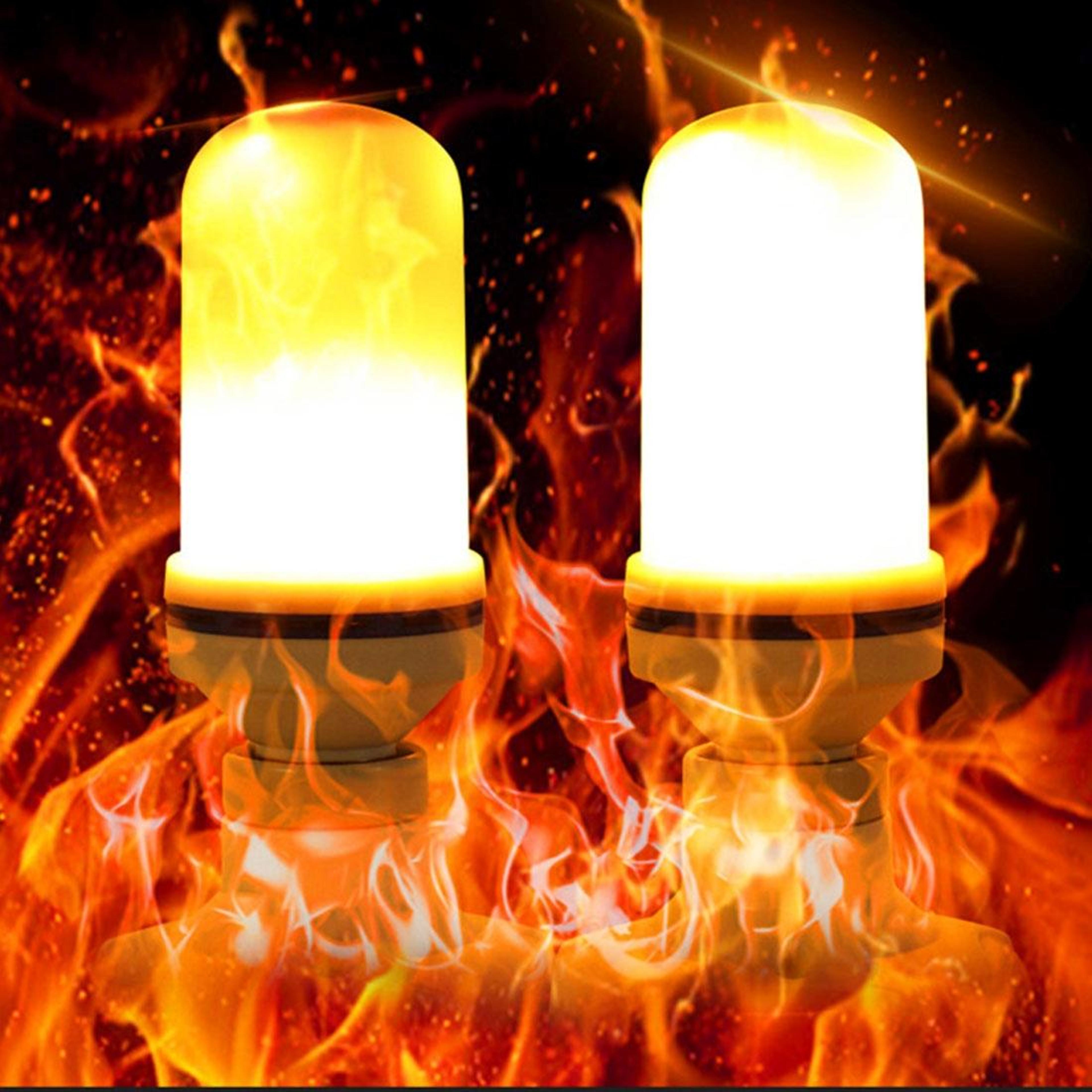 3 Mode LED Flame Light Bulb 6W Flickering Fire Effect Lamp For Home  Party Decor 5