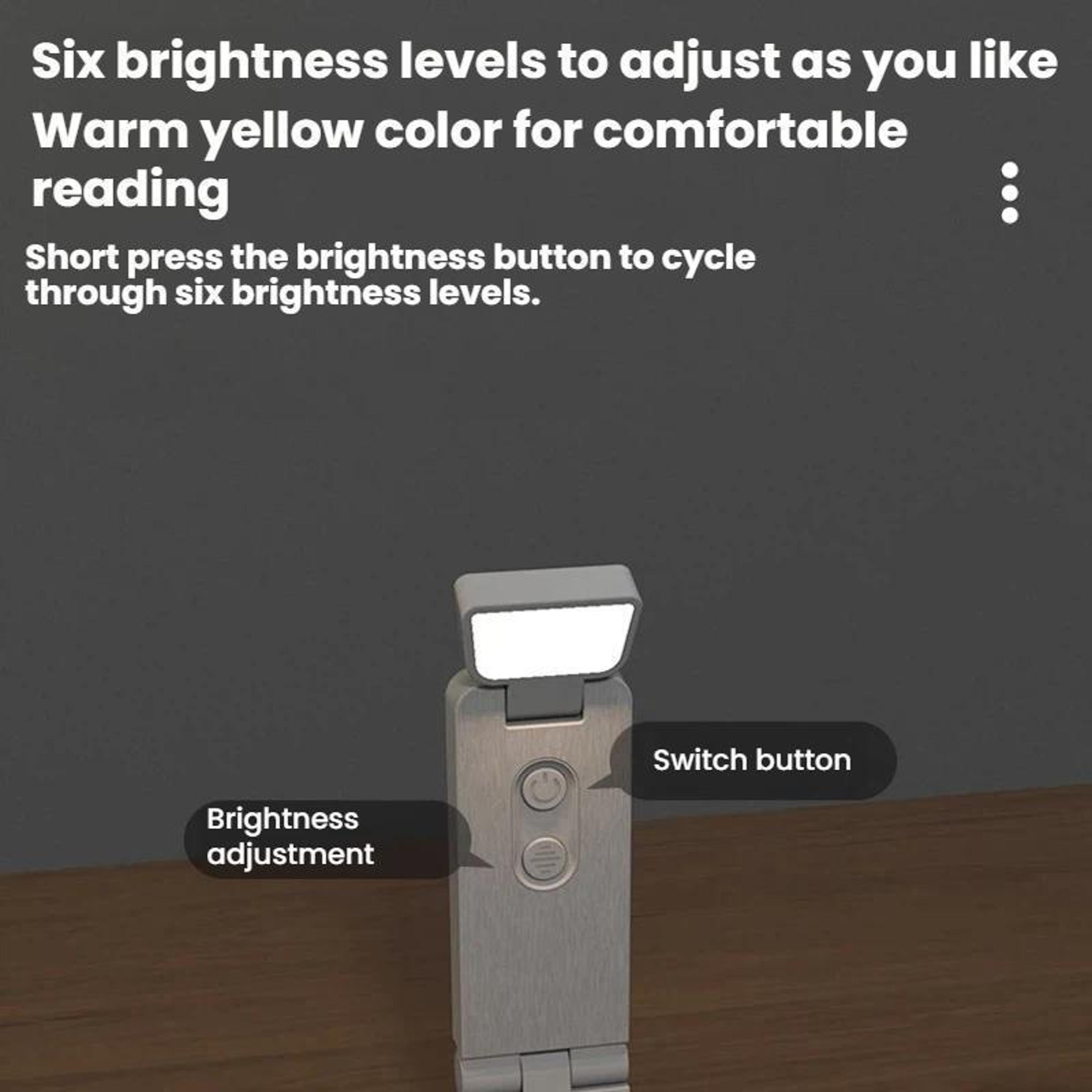 Portable USB Bookmark Reading Lamp Clip On LED Book Light With Eye Protection  Adjustable Brightnes 6