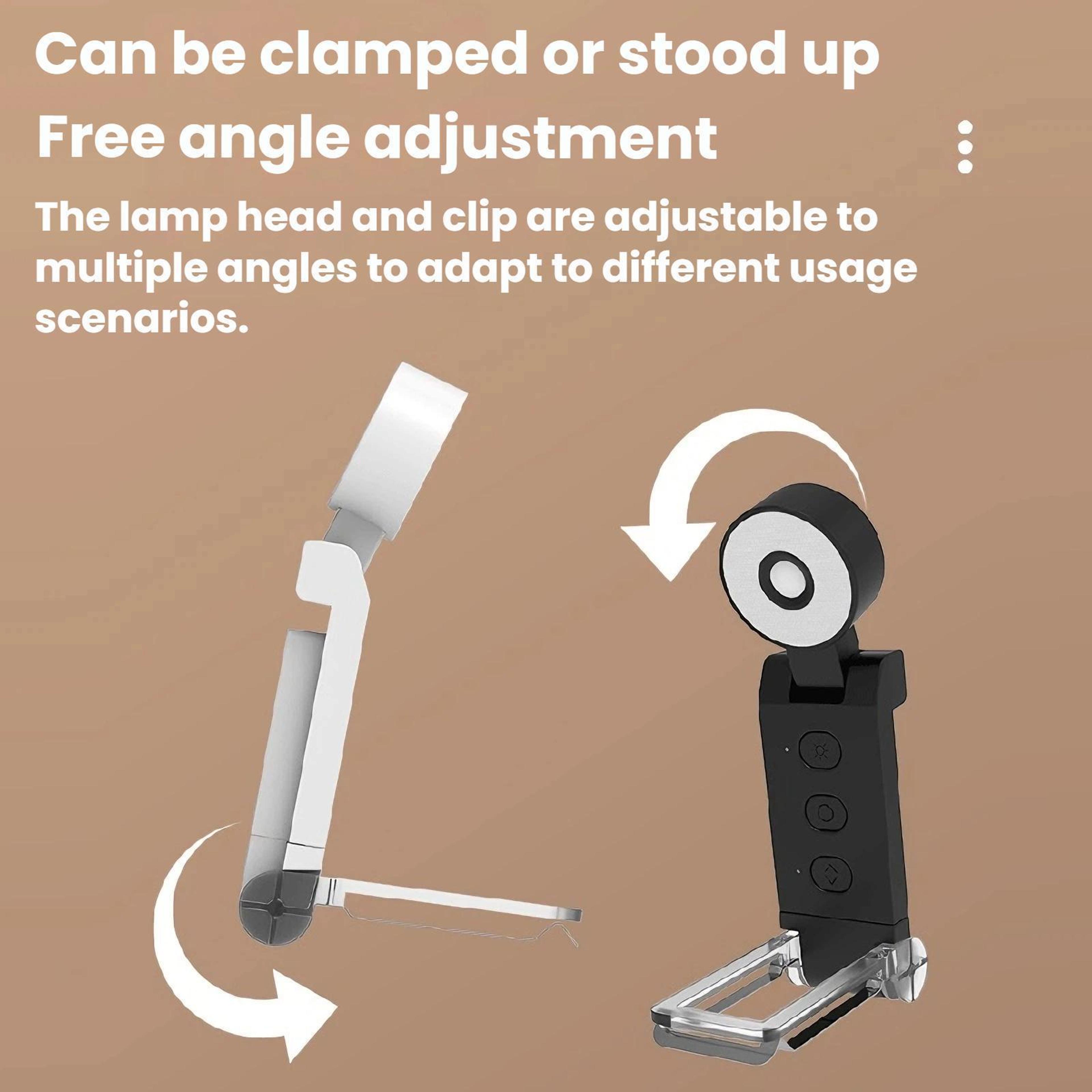 Book Light USB Rechargeable Clip On Reading Light With Timer  Adjustable Brightness 6
