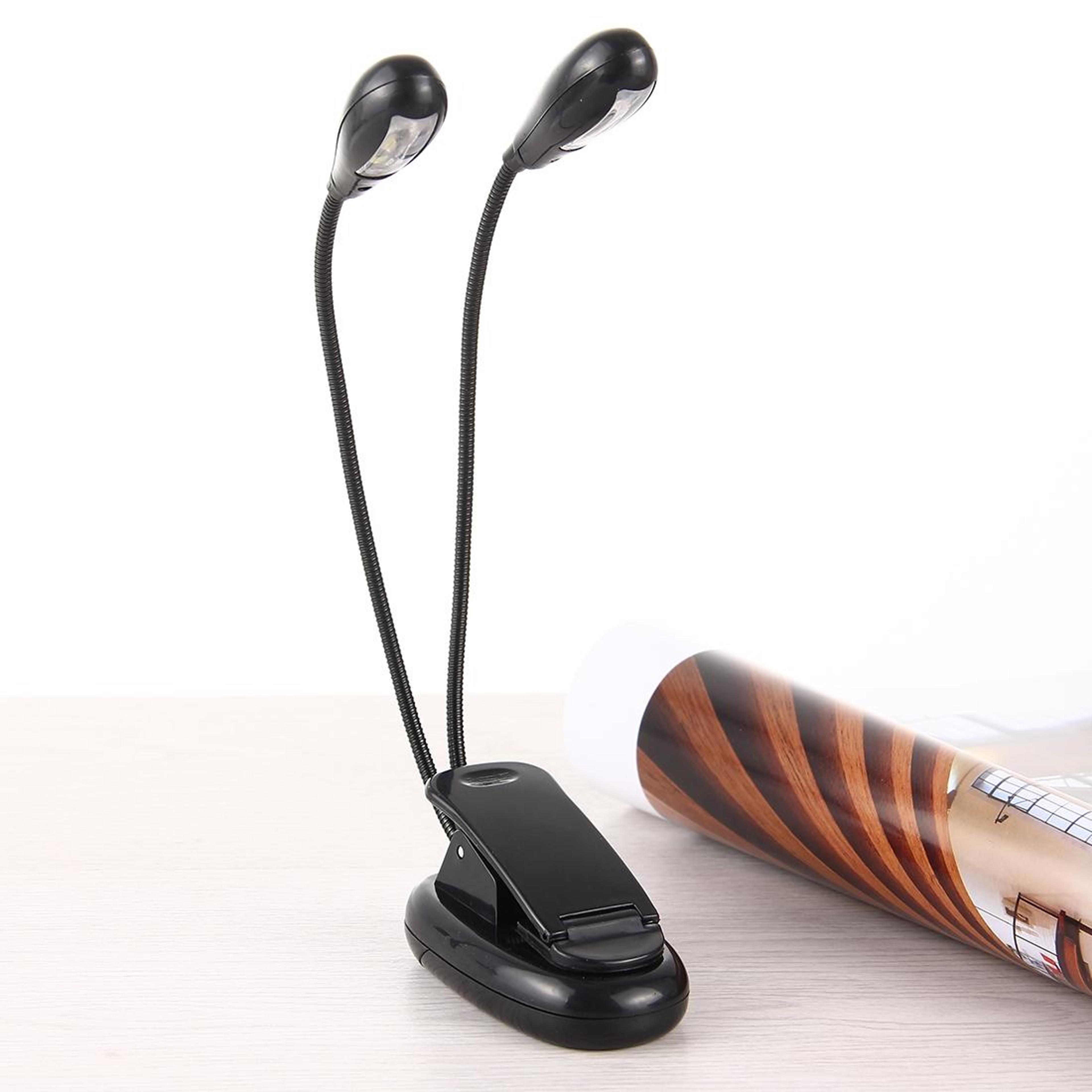 FlexGlow Dual Arm LED Book Light Clip On Reading Lamp For Books Laptops  Travel 6